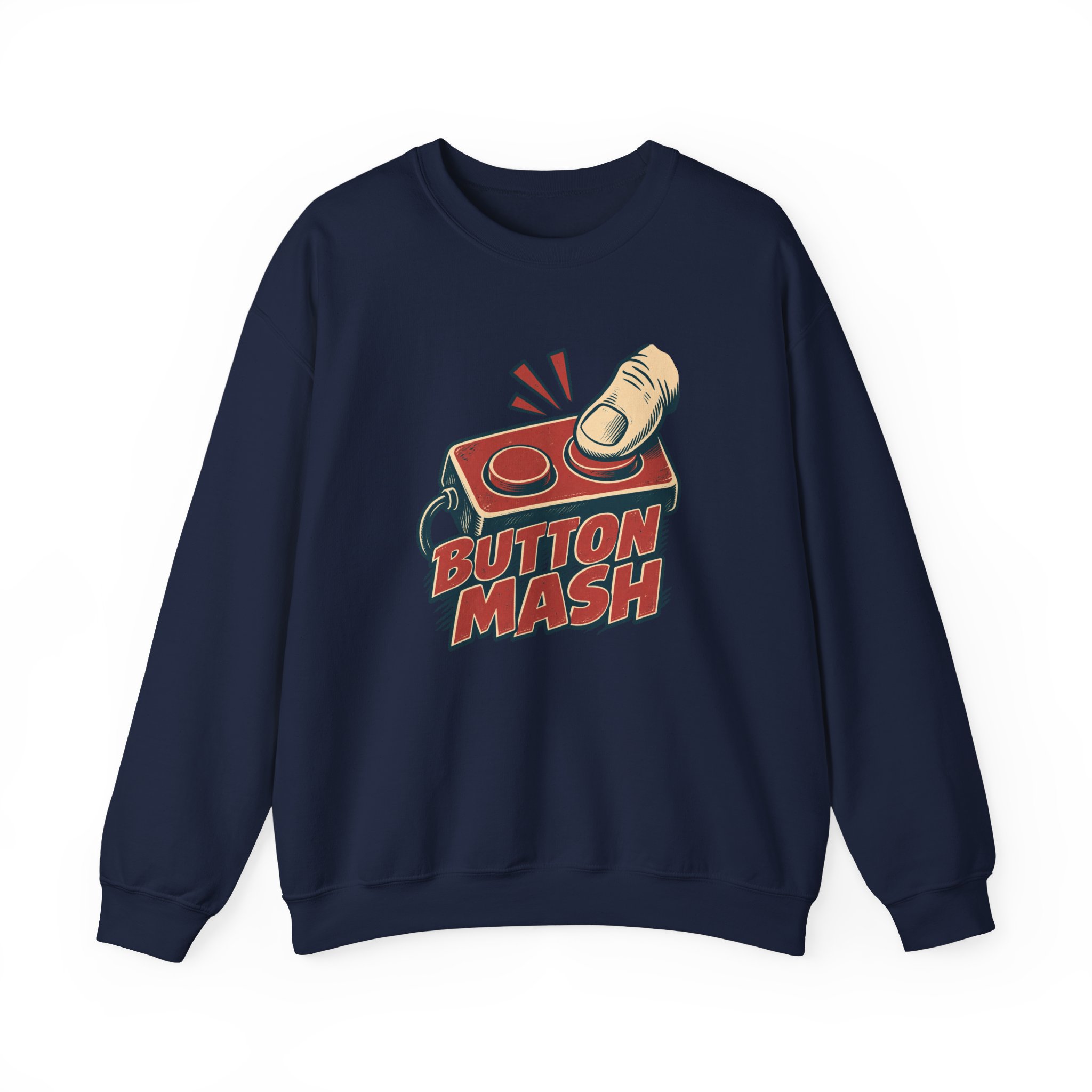 Button Mash Relief Sweatshirt — Black - Image 3