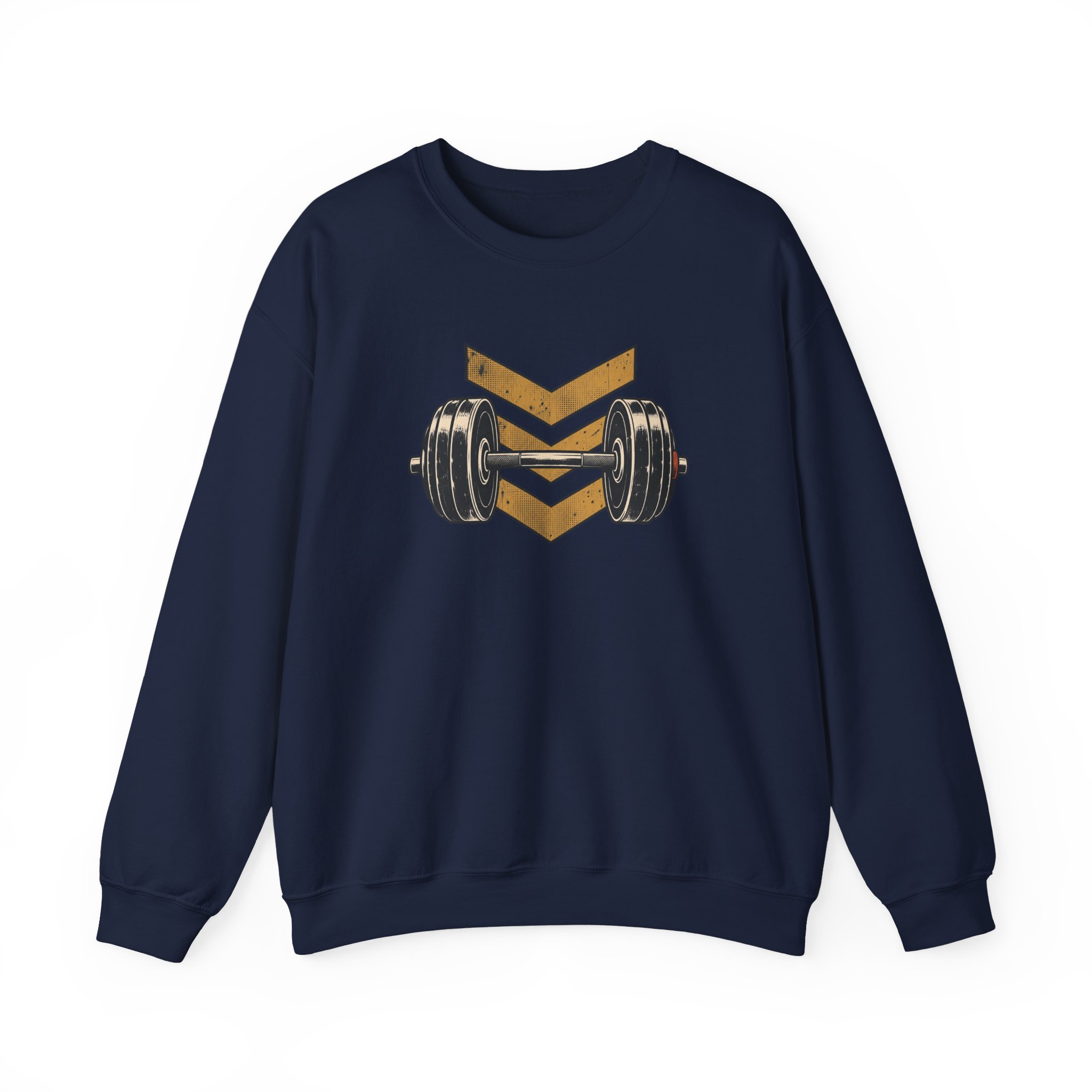 Retro Barbell Emblem Sweatshirt — Black – Bild 3