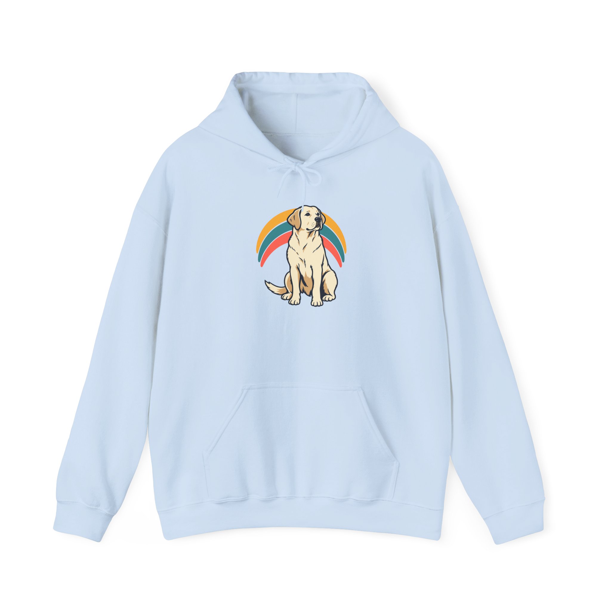 Retro Pup Halo Hoodie — White – Image 2