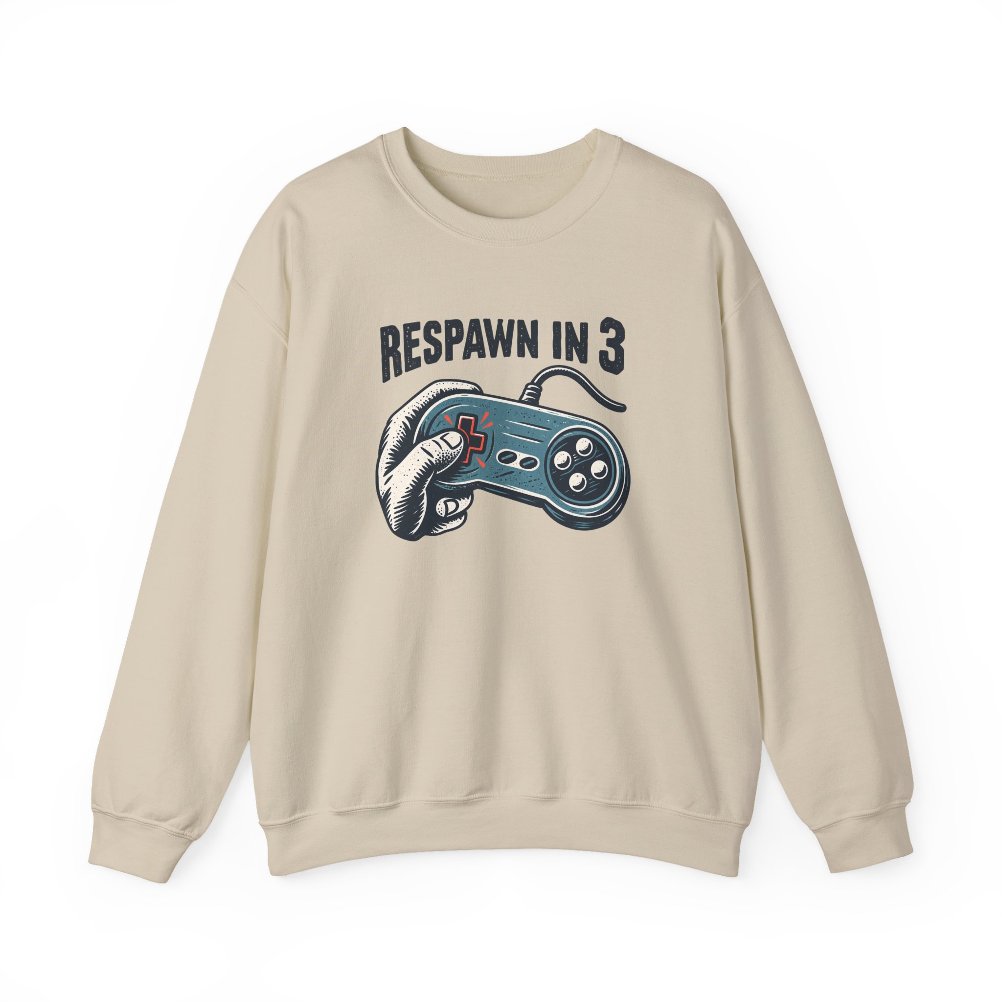 Respawn in 3 Sweatshirt — White – Image 4