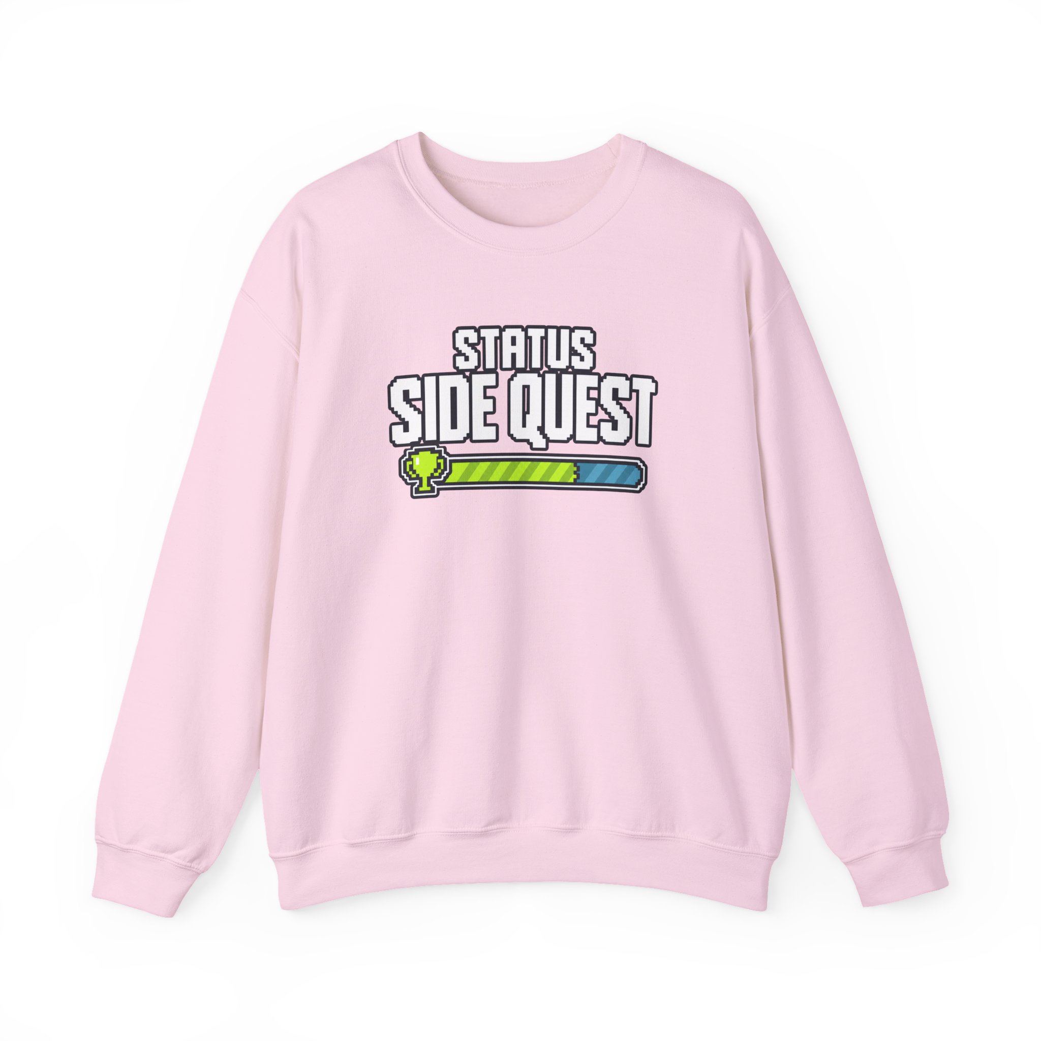 Side Quest Progress Sweatshirt — White – Image 3