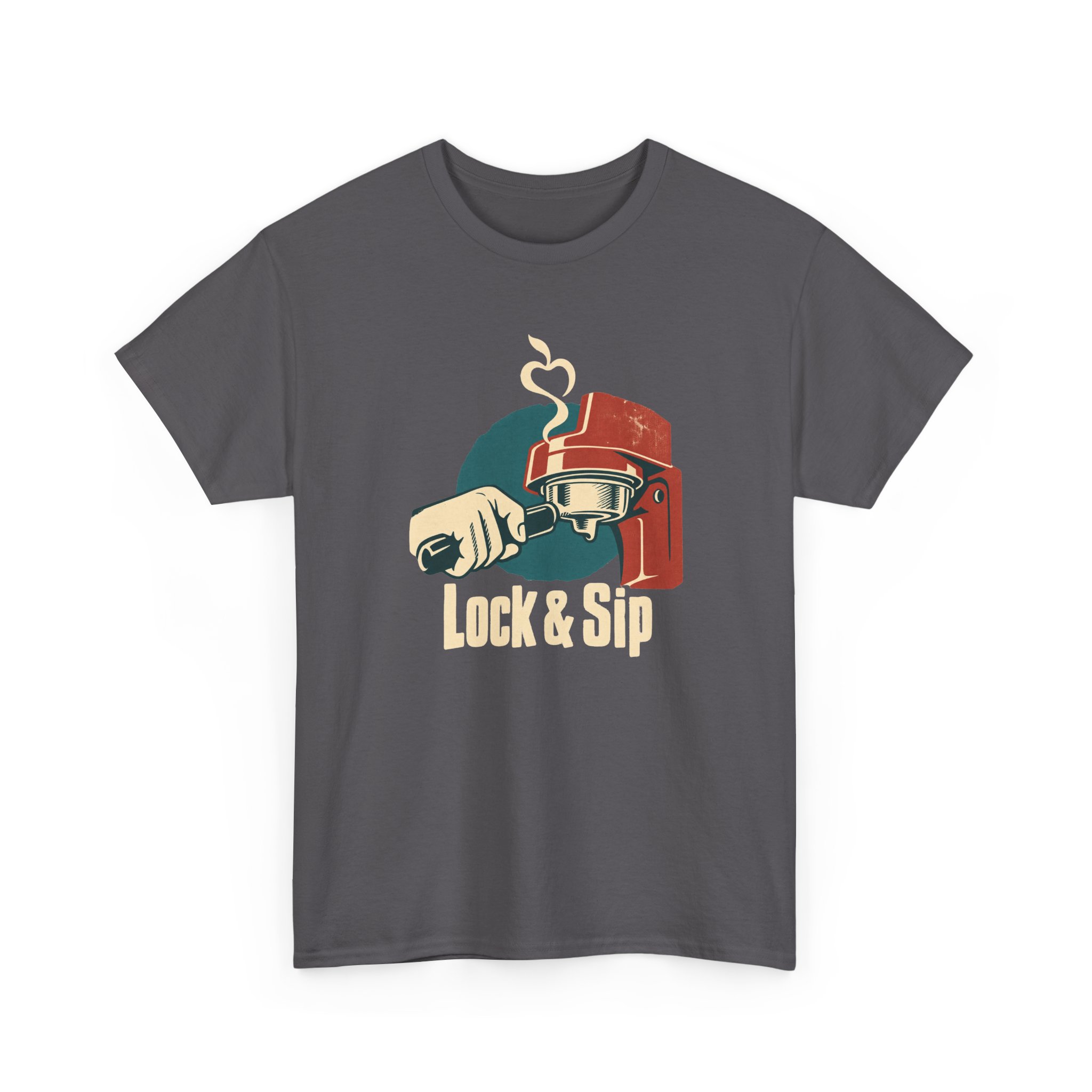Lock & Sip T-Shirt — Black – Bild 2