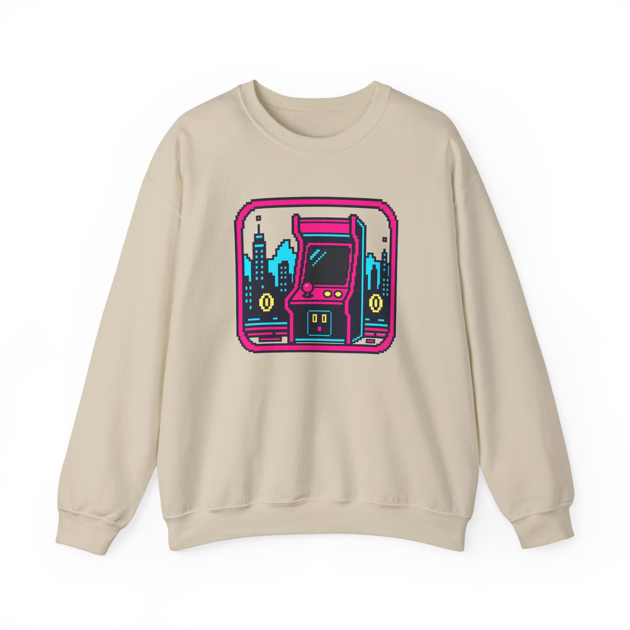 Neon Cabinet Night Sweatshirt — White – Image 4