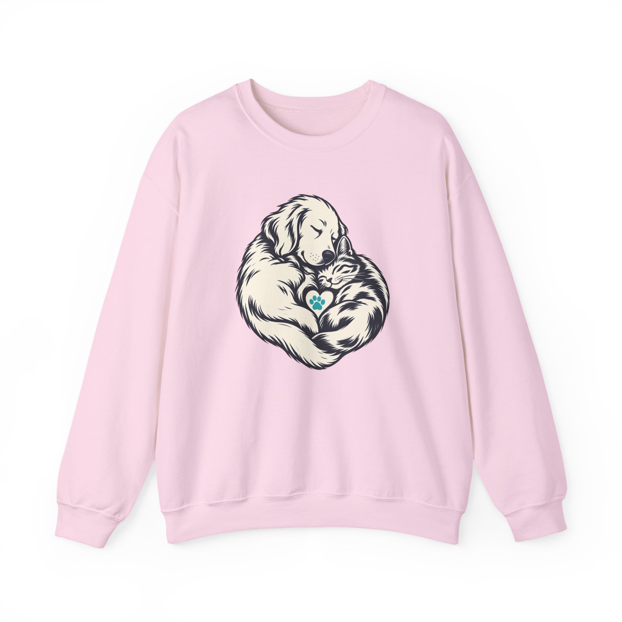 Heartful Pair Sweatshirt — White – Image 3