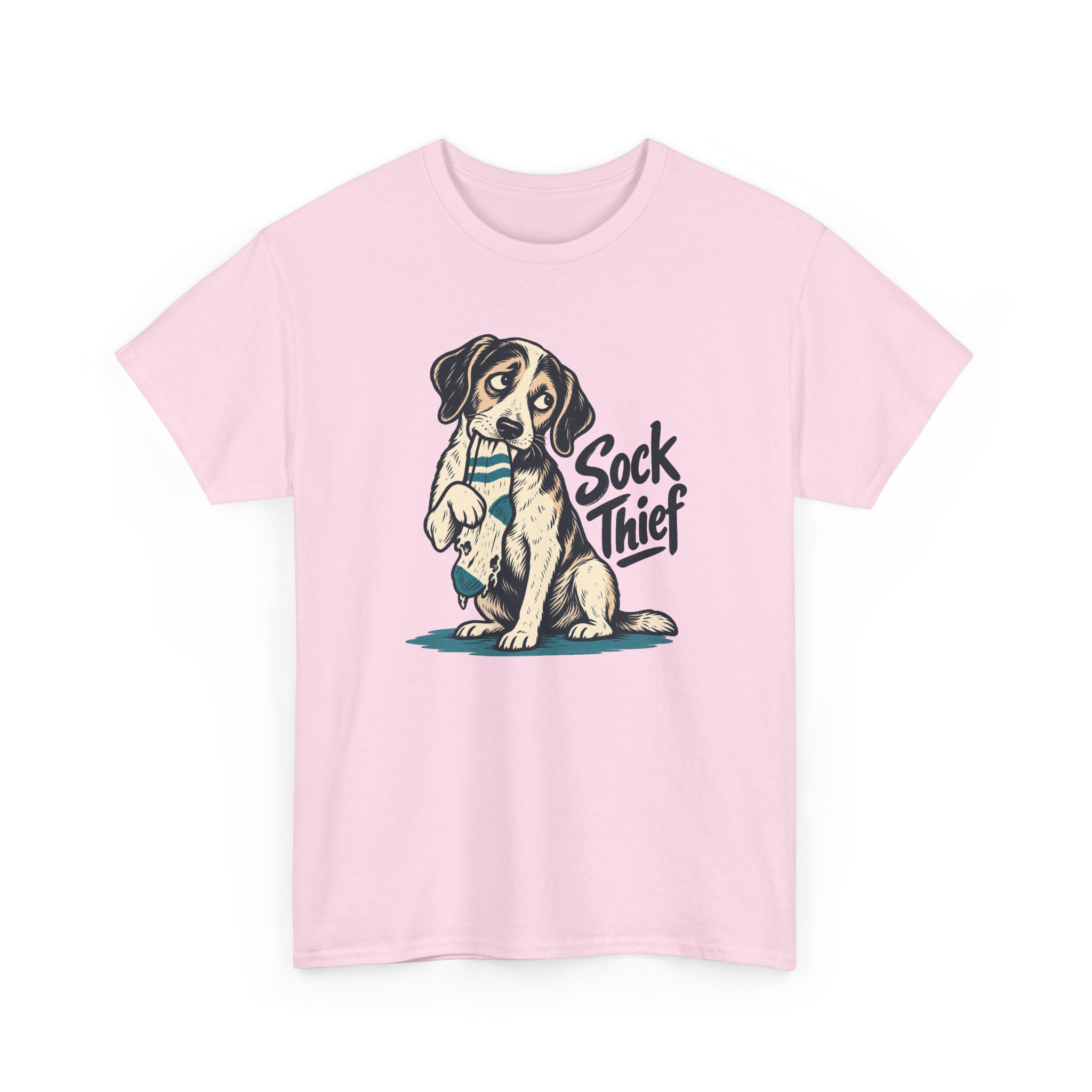 Sock Thief T-Shirt — White - Image 2