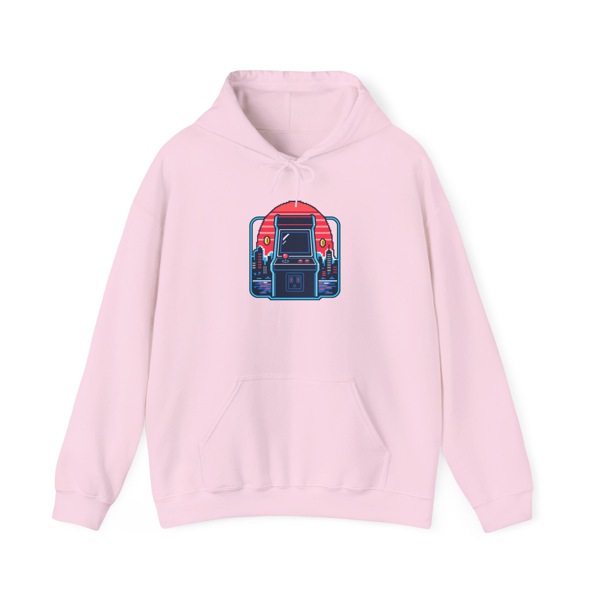 Neon Arcade Night Hoodie — White – Bild 3