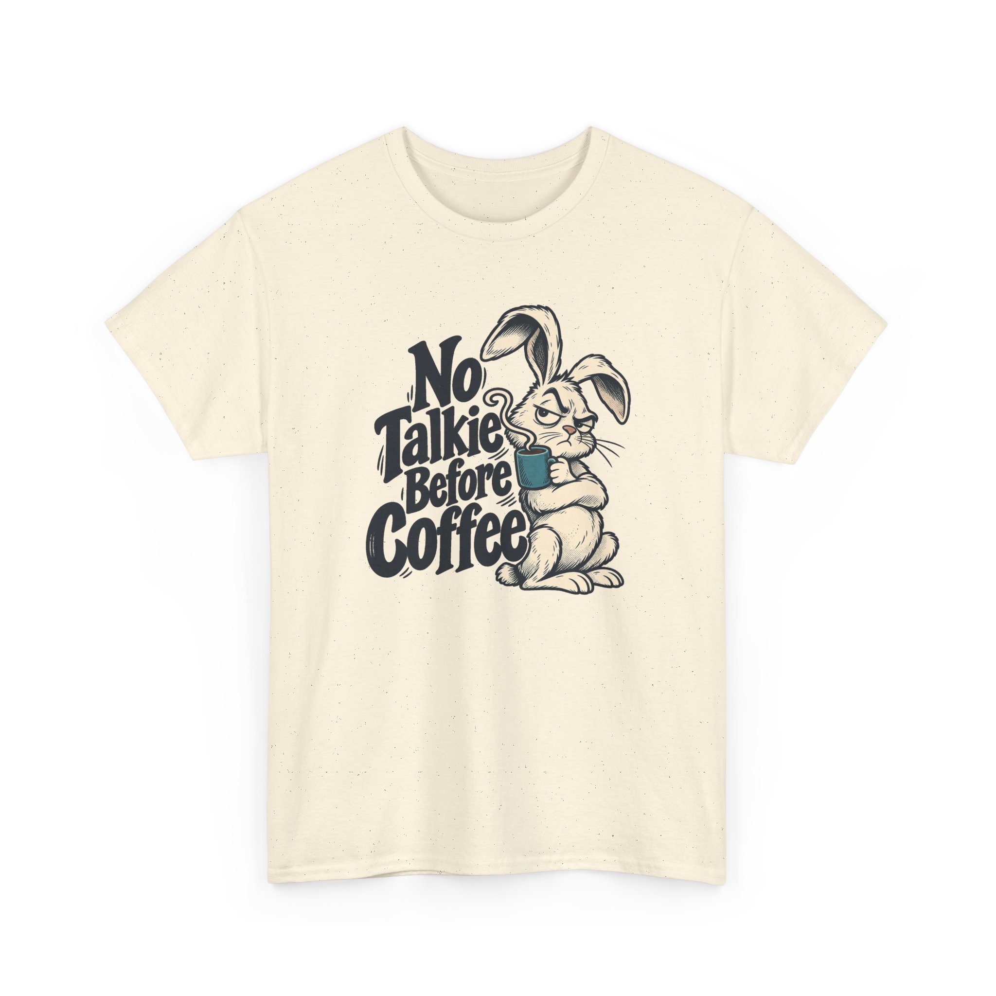 No Talkie Before Coffee T-Shirt — White - Image 3