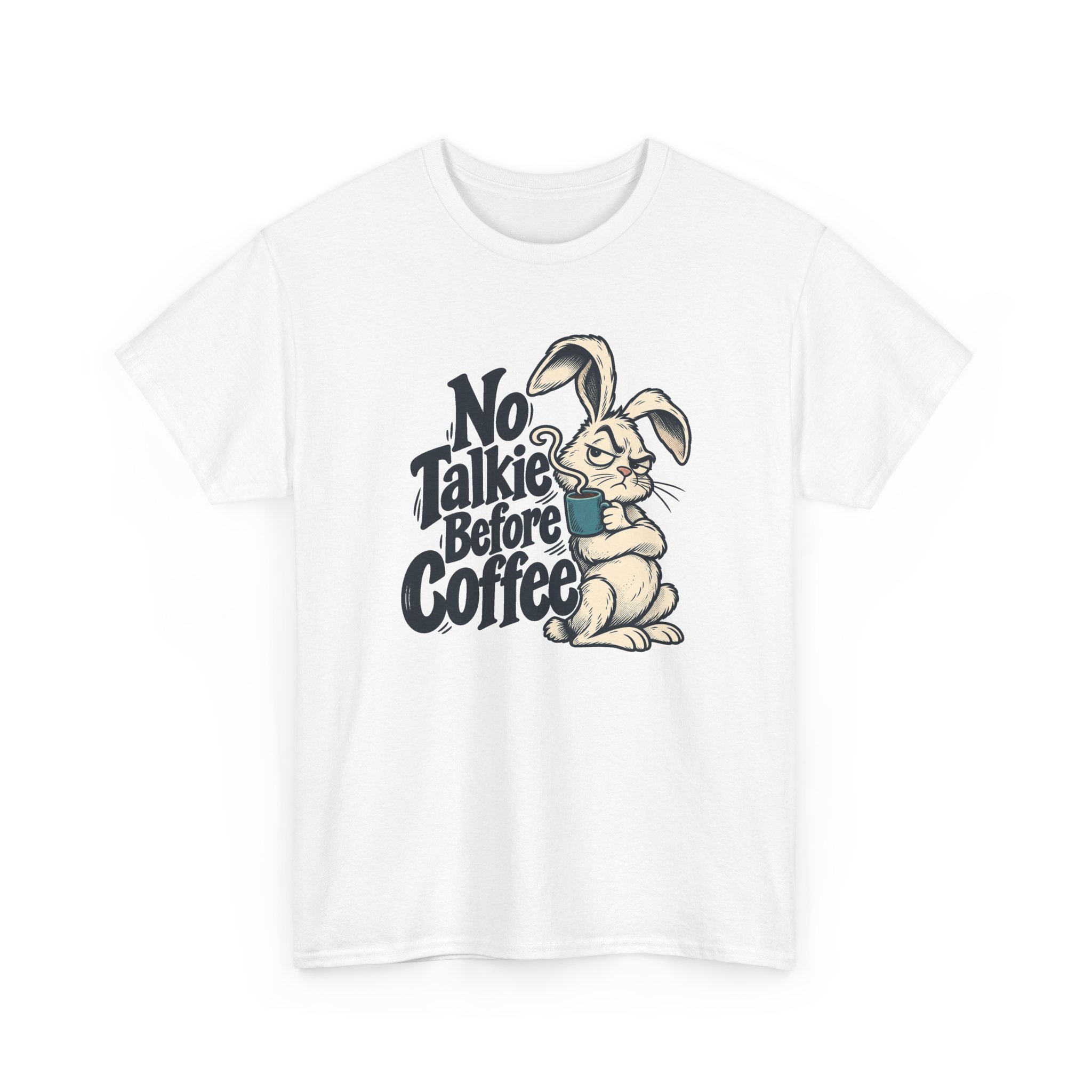 No Talkie Before Coffee T-Shirt — White