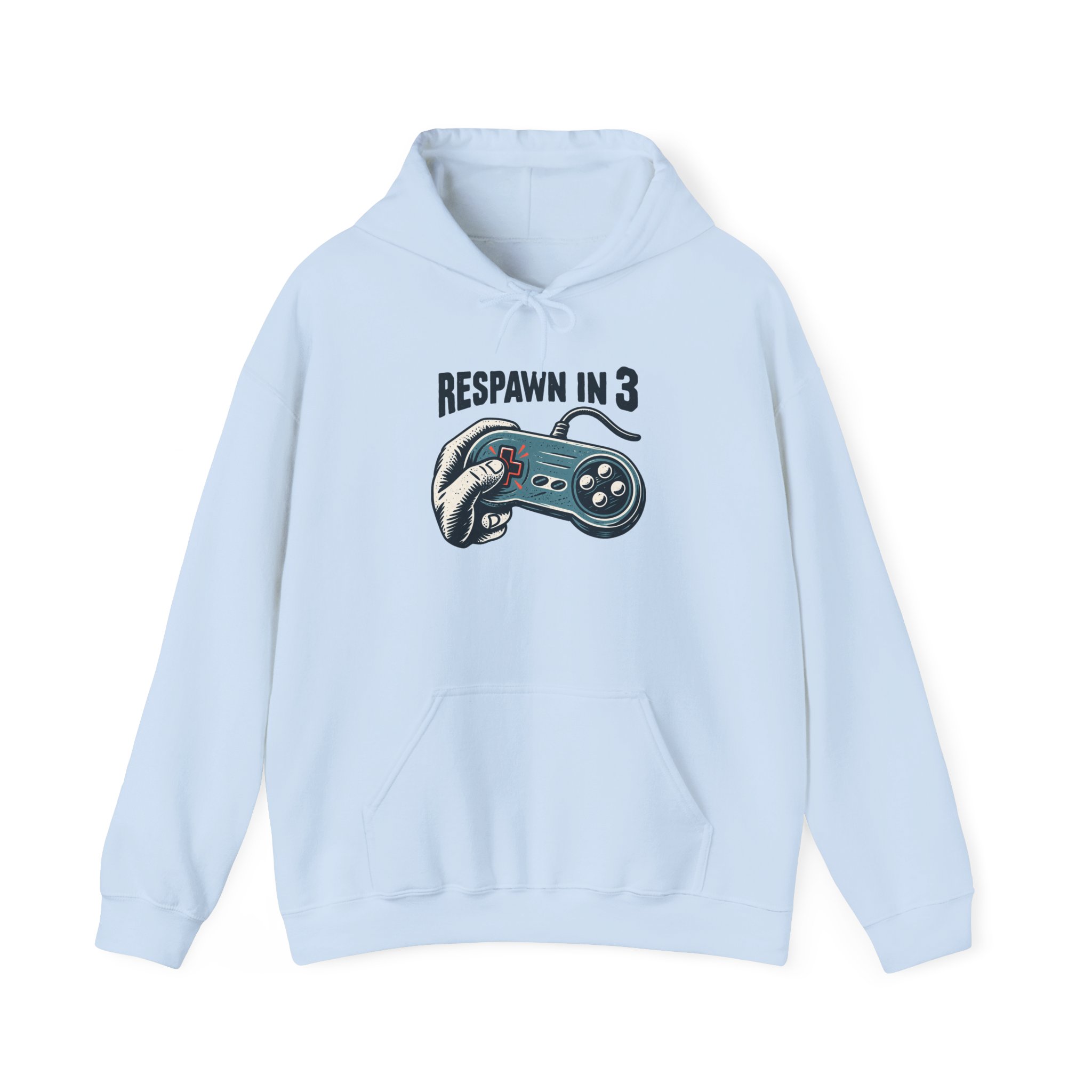 Respawn in 3 Hoodie — White – Image 2