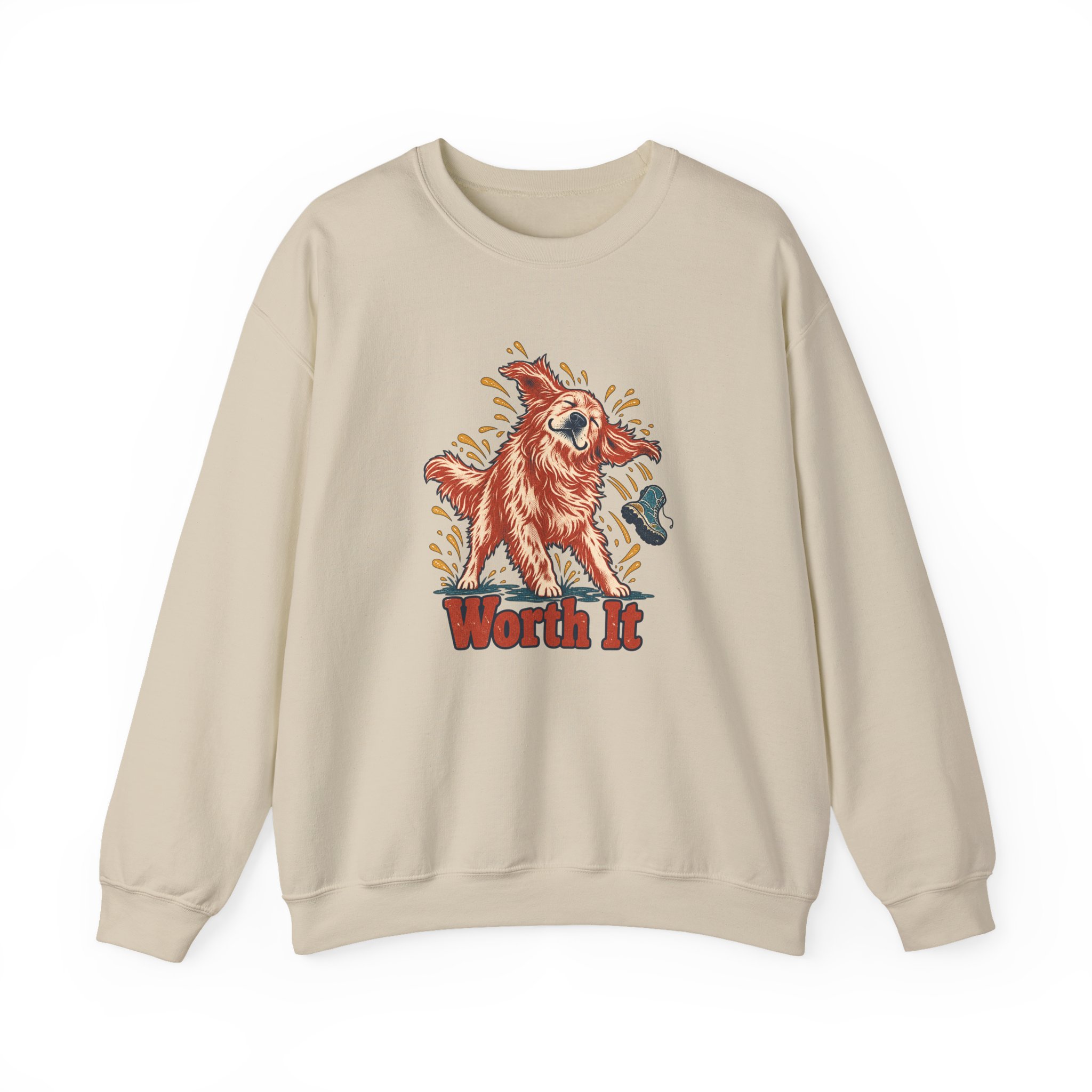 Wet Shake, Mud Boot Sweatshirt — White - Image 4