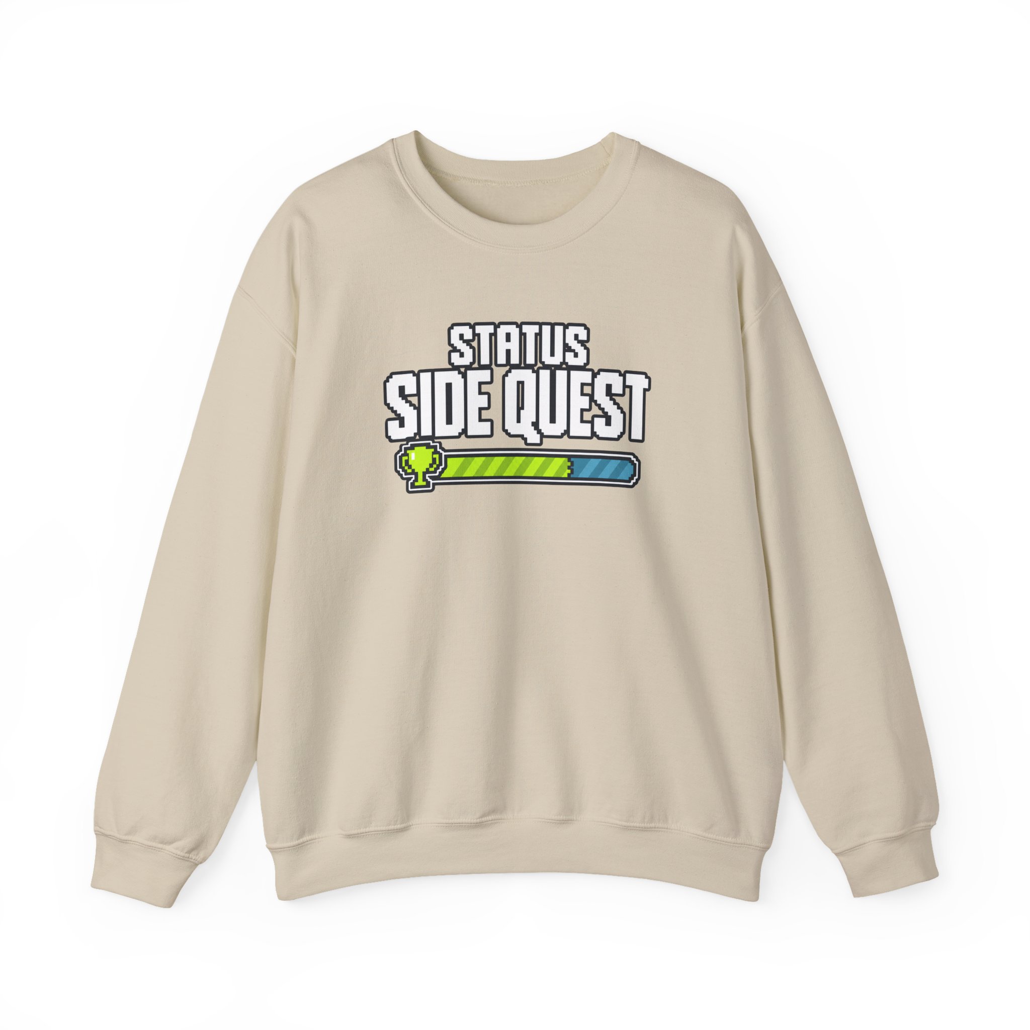 Side Quest Progress Sweatshirt — White – Image 4