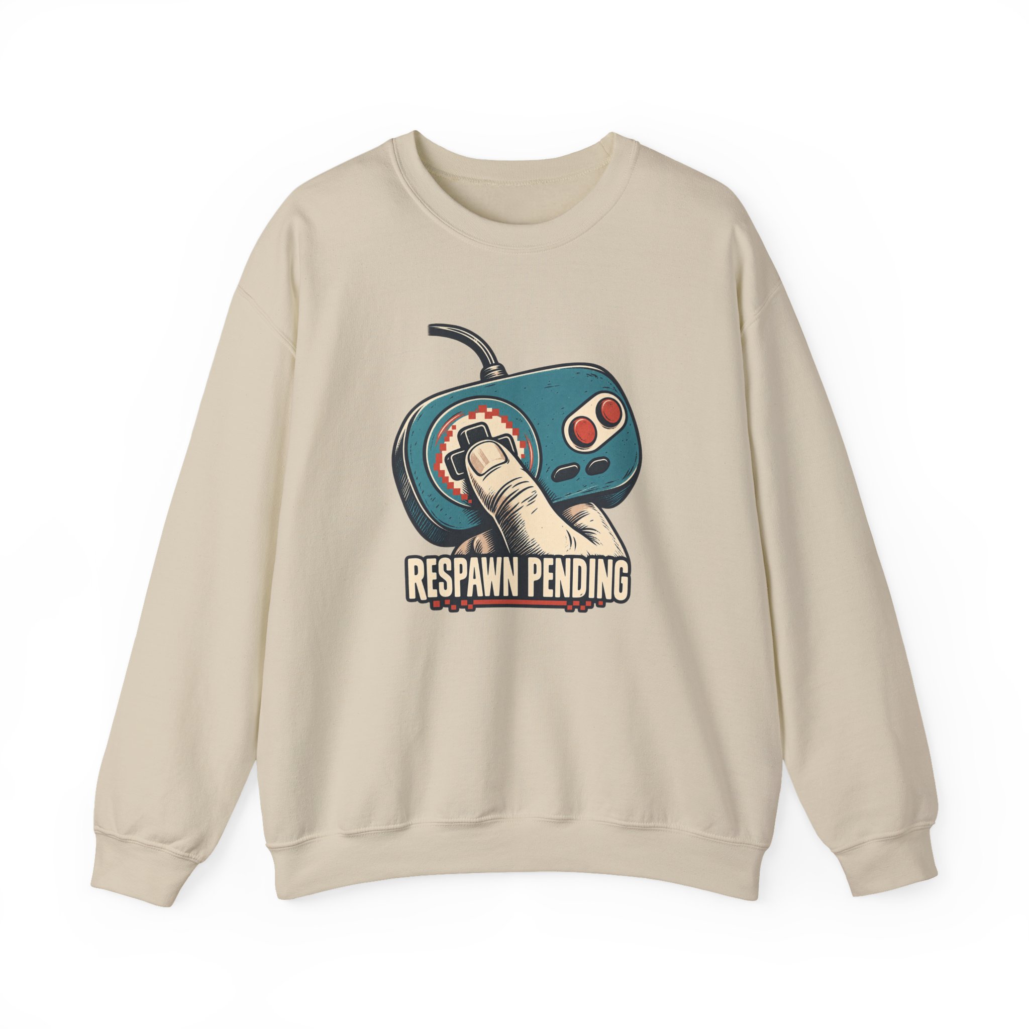 Thumbs-Up Respawn Sweatshirt — White - Image 4
