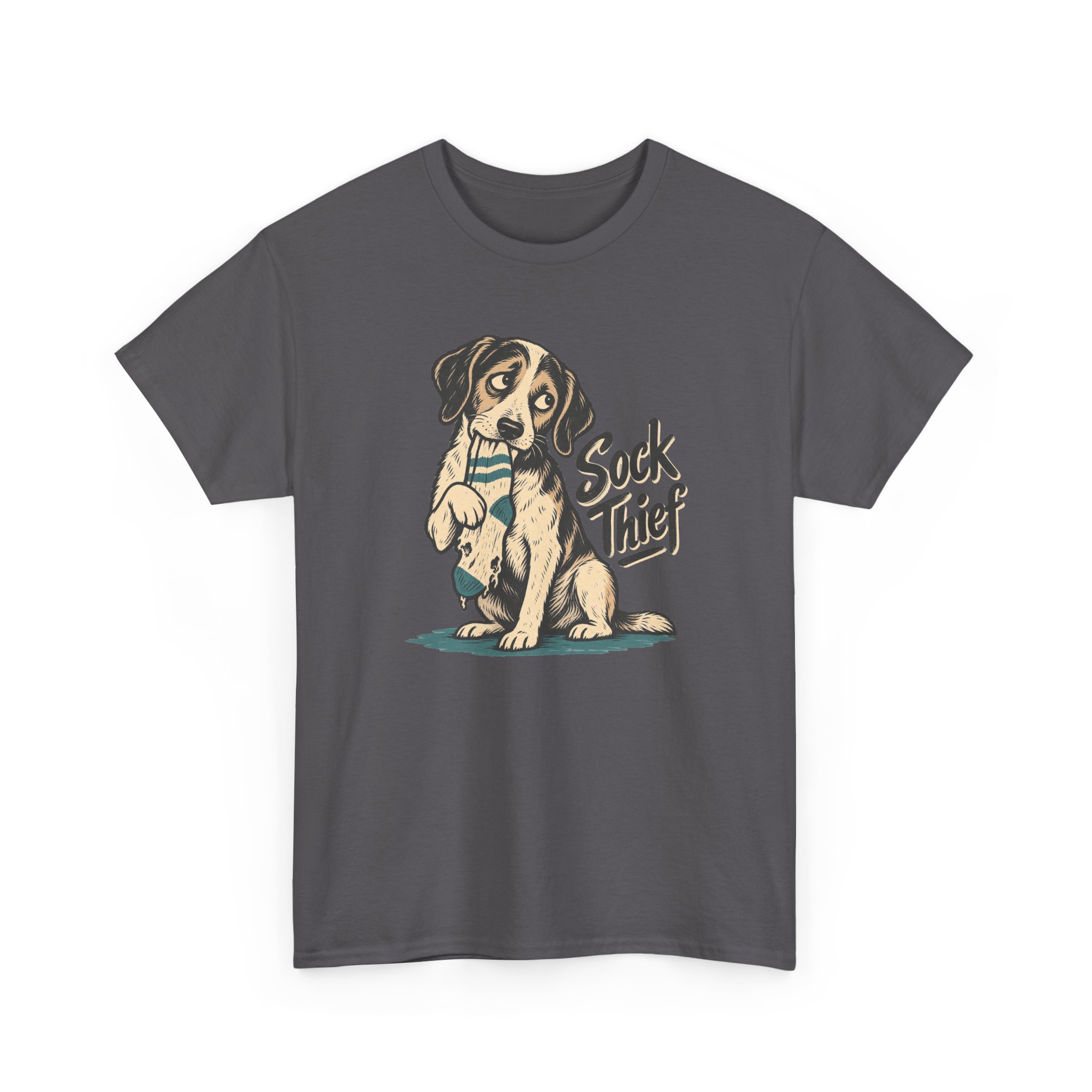 Sock Thief T-Shirt — Black - Image 2