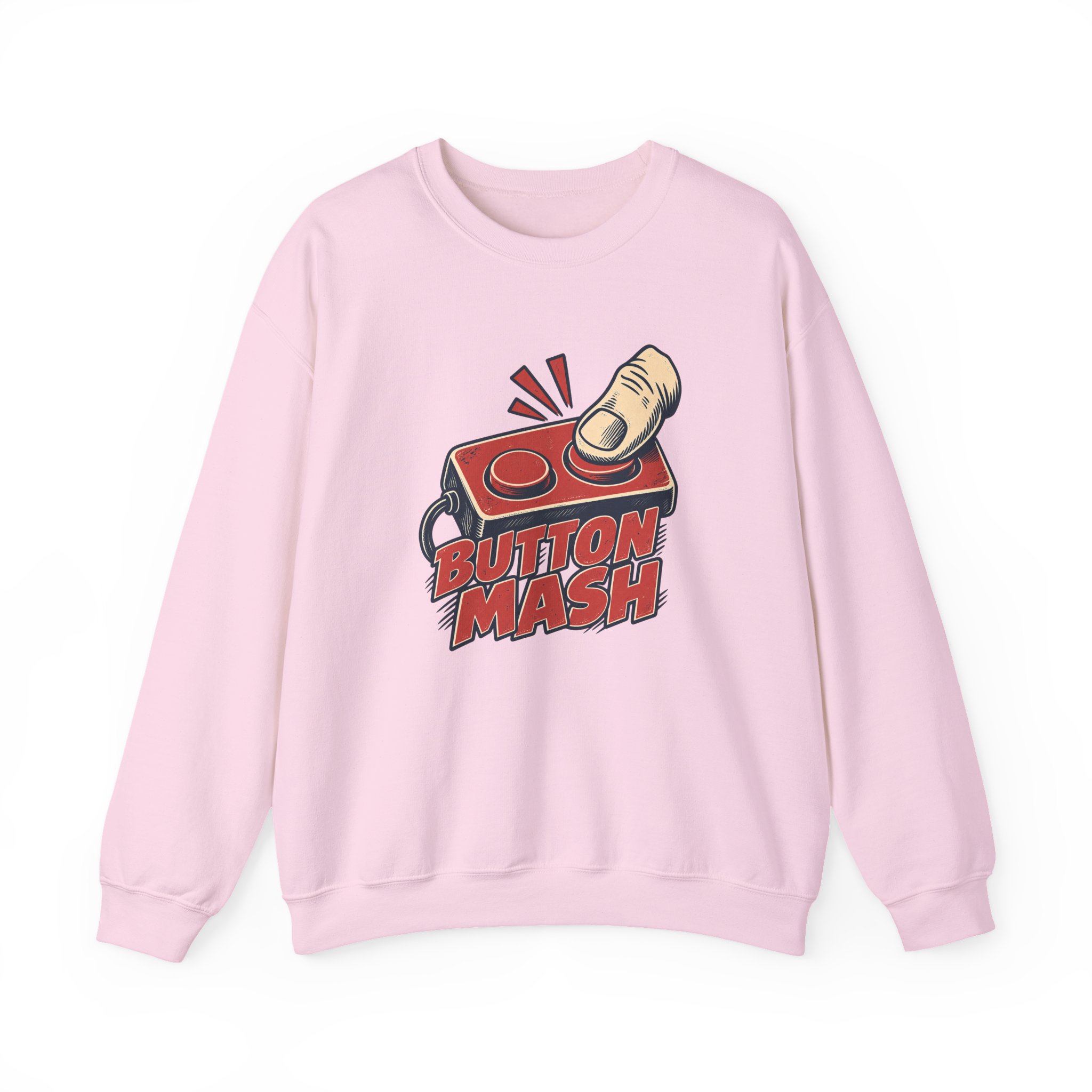 Button Mash Relief Sweatshirt — White - Image 3