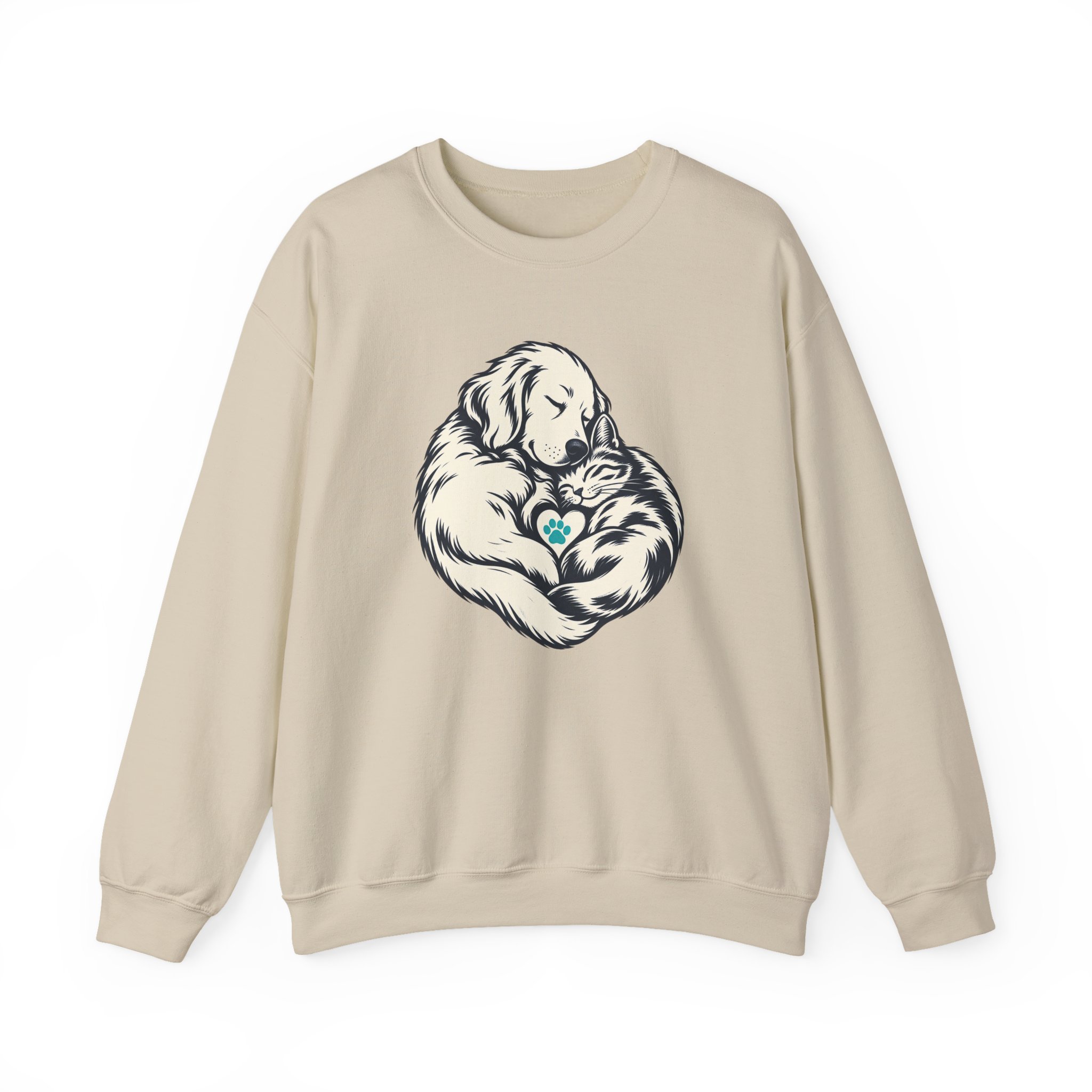 Heartful Pair Sweatshirt — White – Image 4