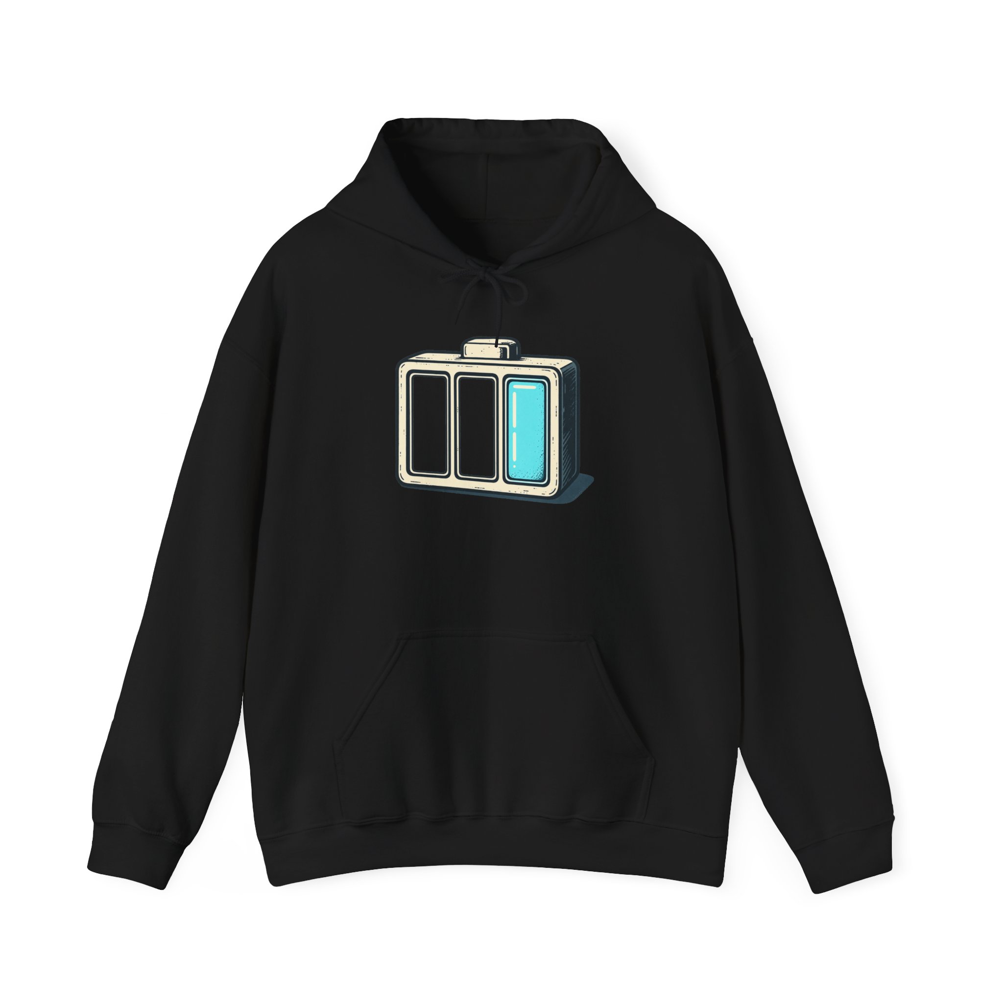 Half‑Charged Hoodie — Schwarz