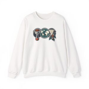 Sweat-shirt Coffee Codex Trio — Blanc