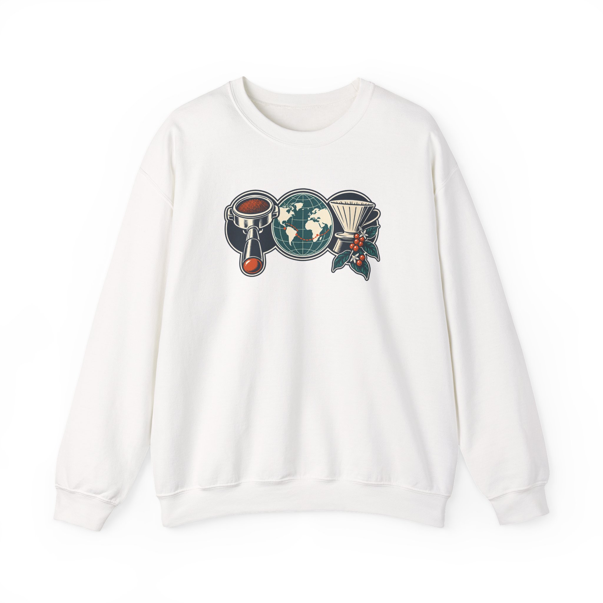 Sweat-shirt Coffee Codex Trio — Blanc