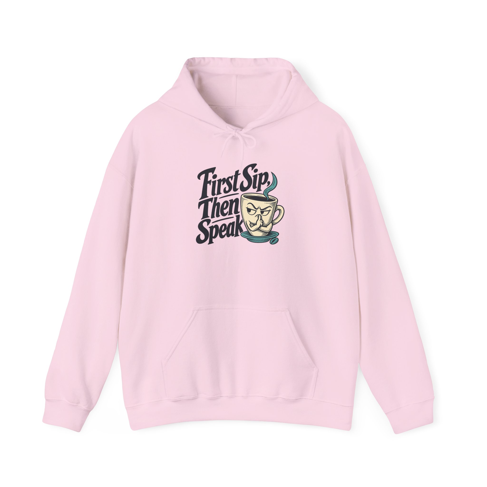 First Sip, Then Speak Hoodie — White - Image 3