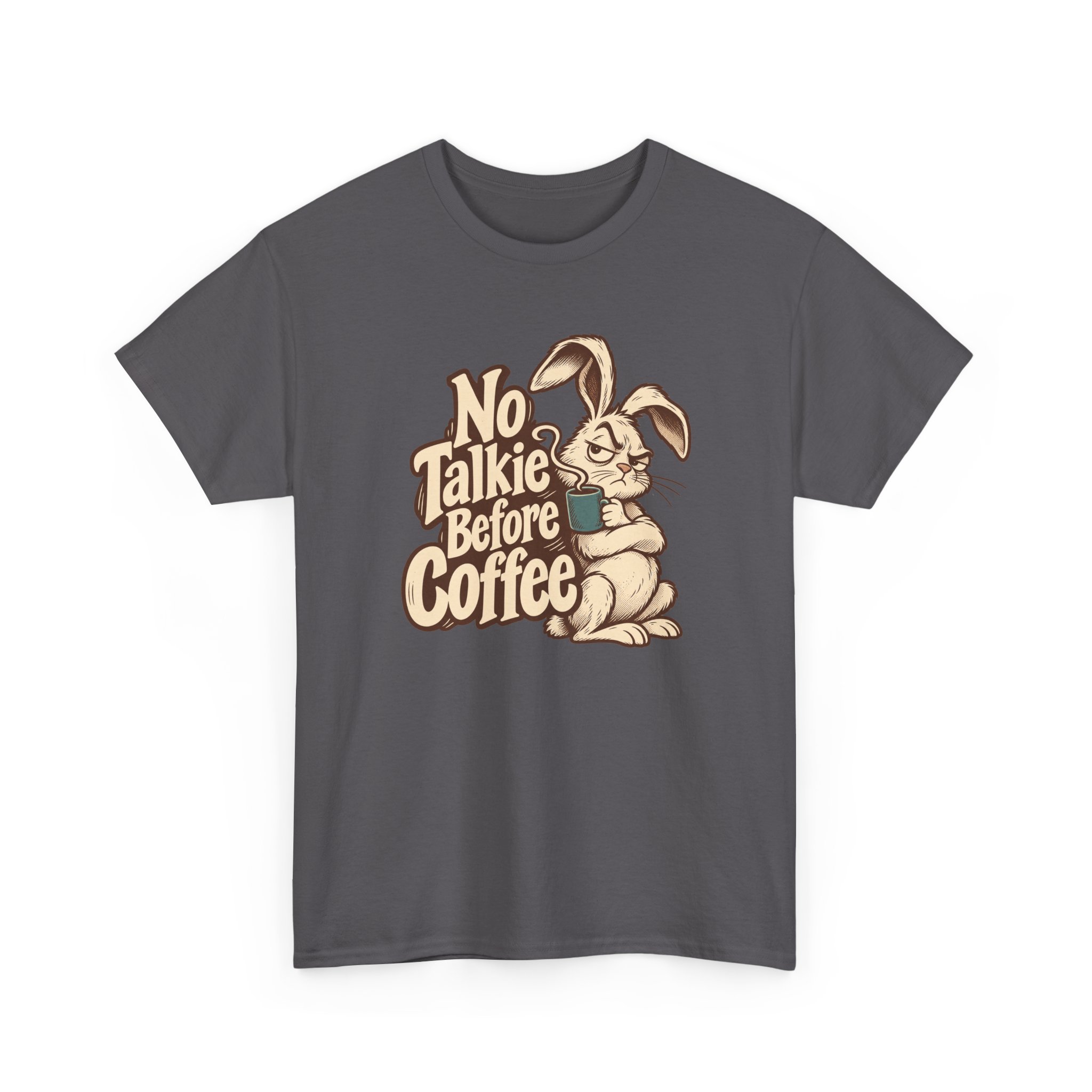 No Talkie Before Coffee T-Shirt — Black - Image 2