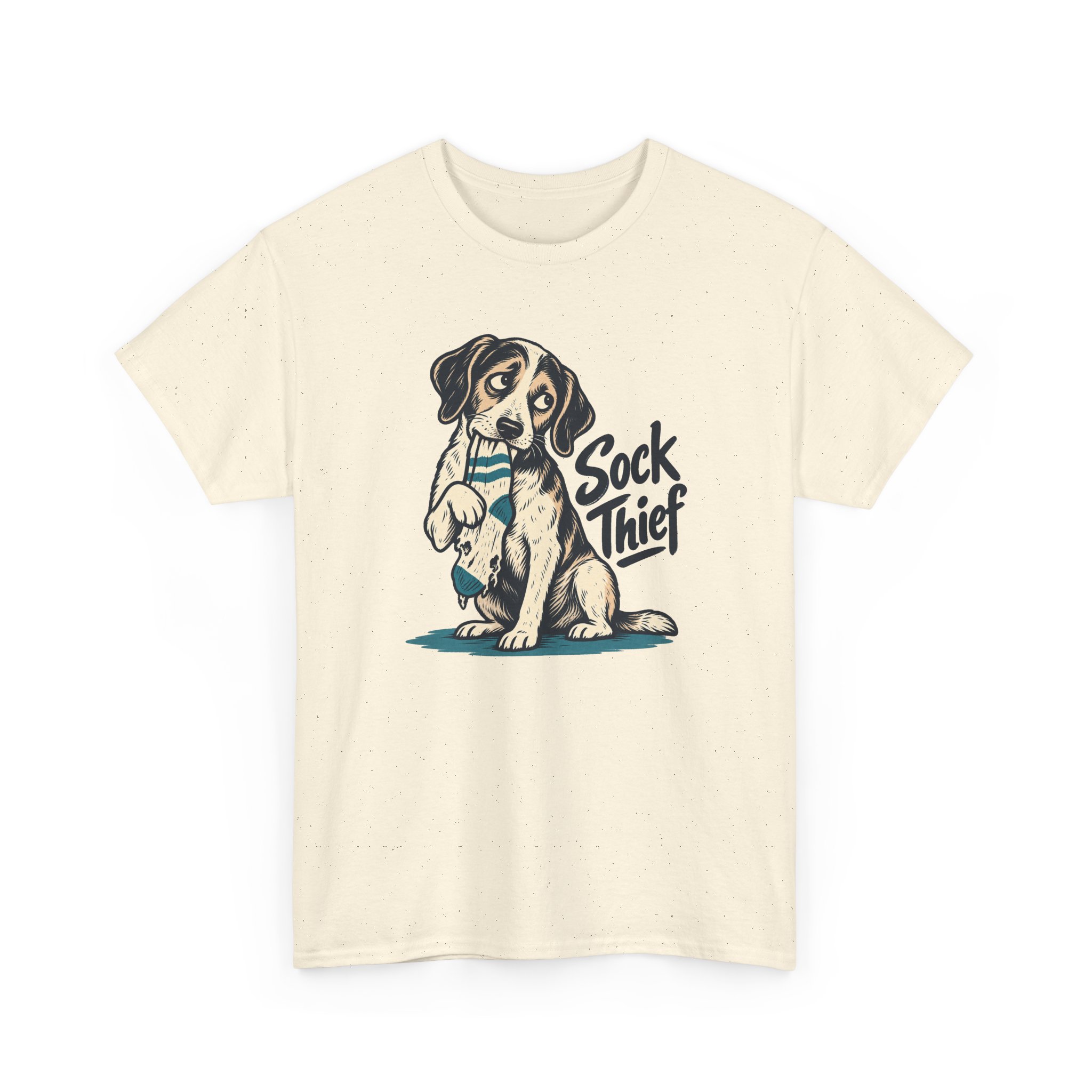 Sock Thief T-Shirt — White - Image 3