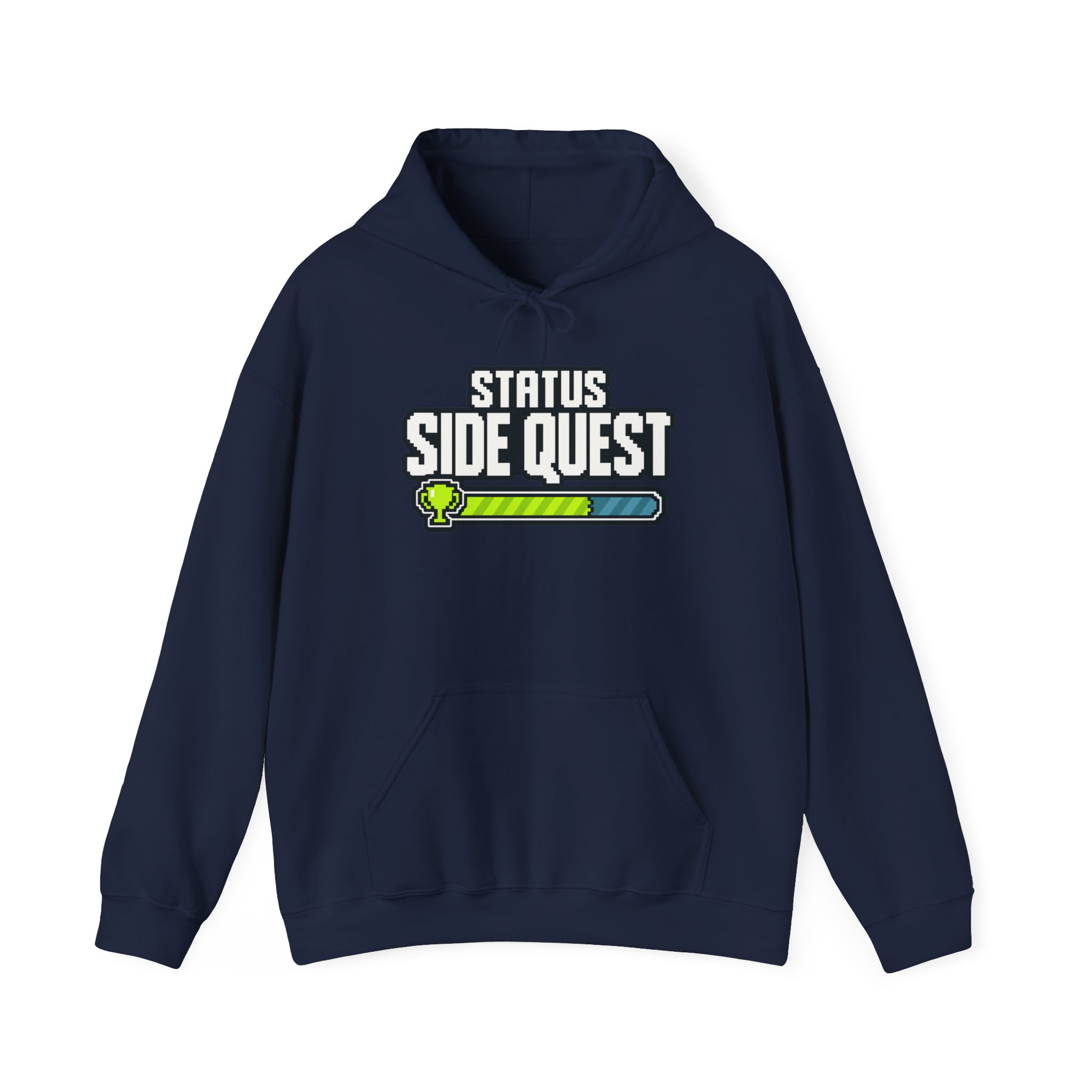 Side Quest Progress Hoodie — Black – Bild 3