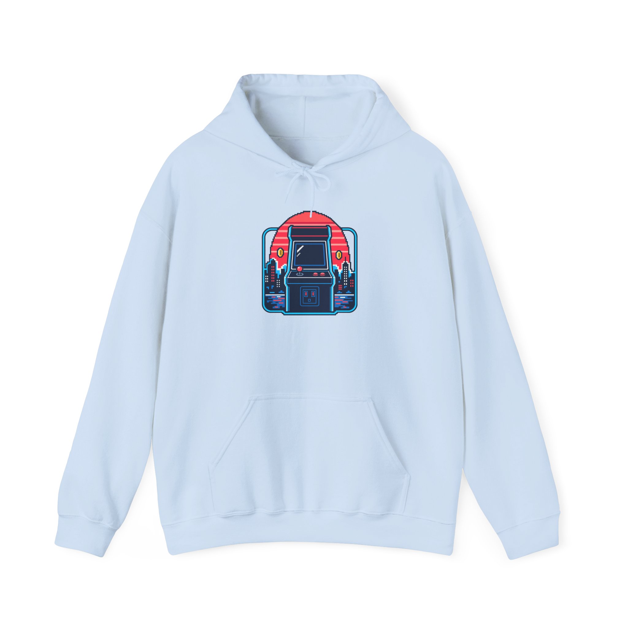 Neon Arcade Night Hoodie — White – Bild 2