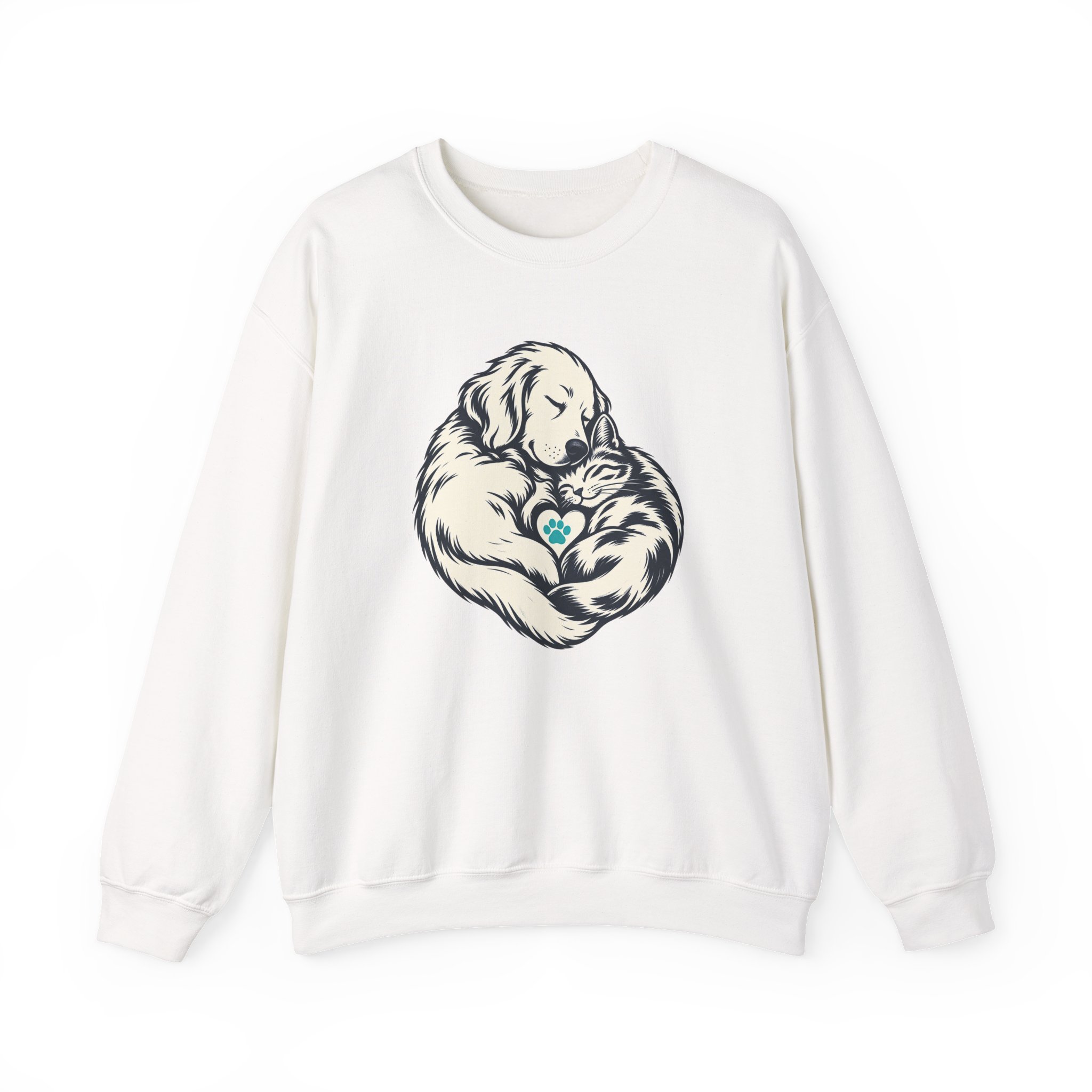 Sweat-shirt Heartful Pair — Blanc
