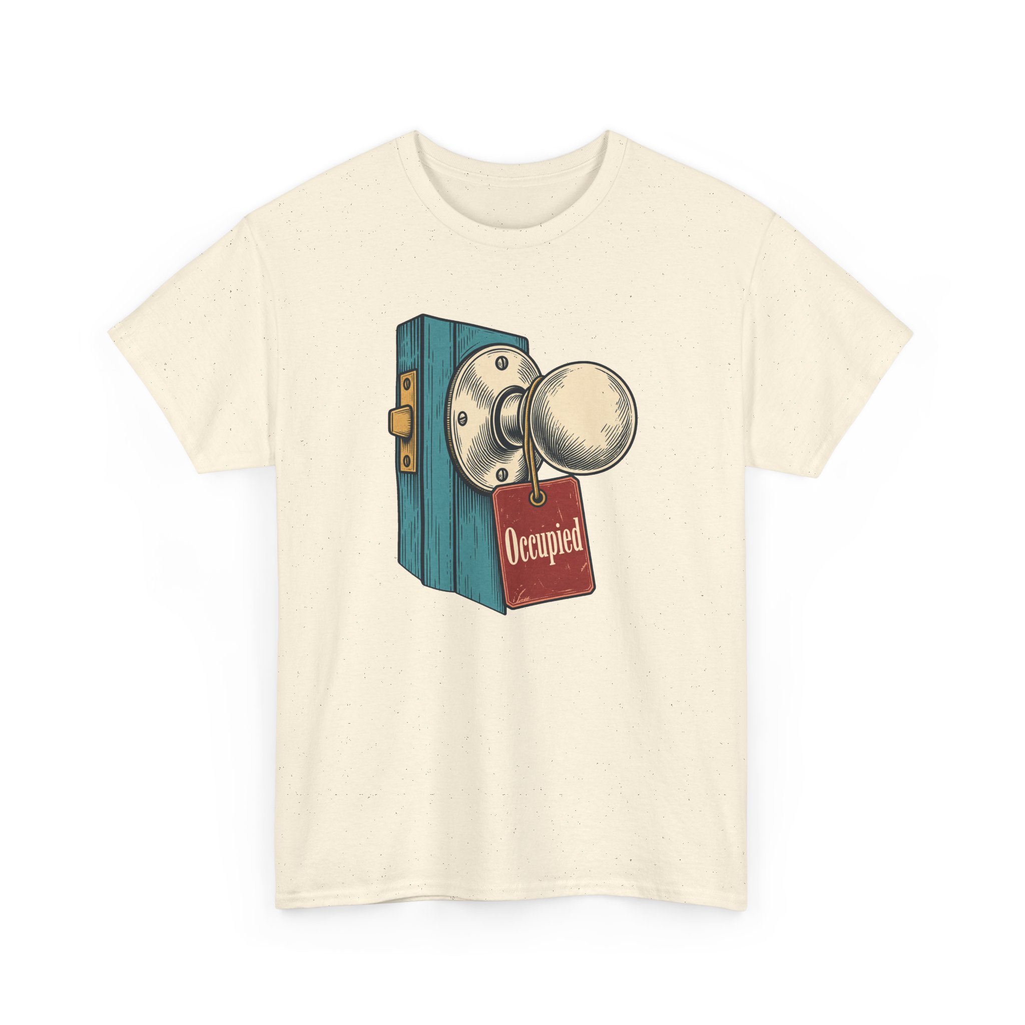 Occupied Door T-Shirt — White - Image 3