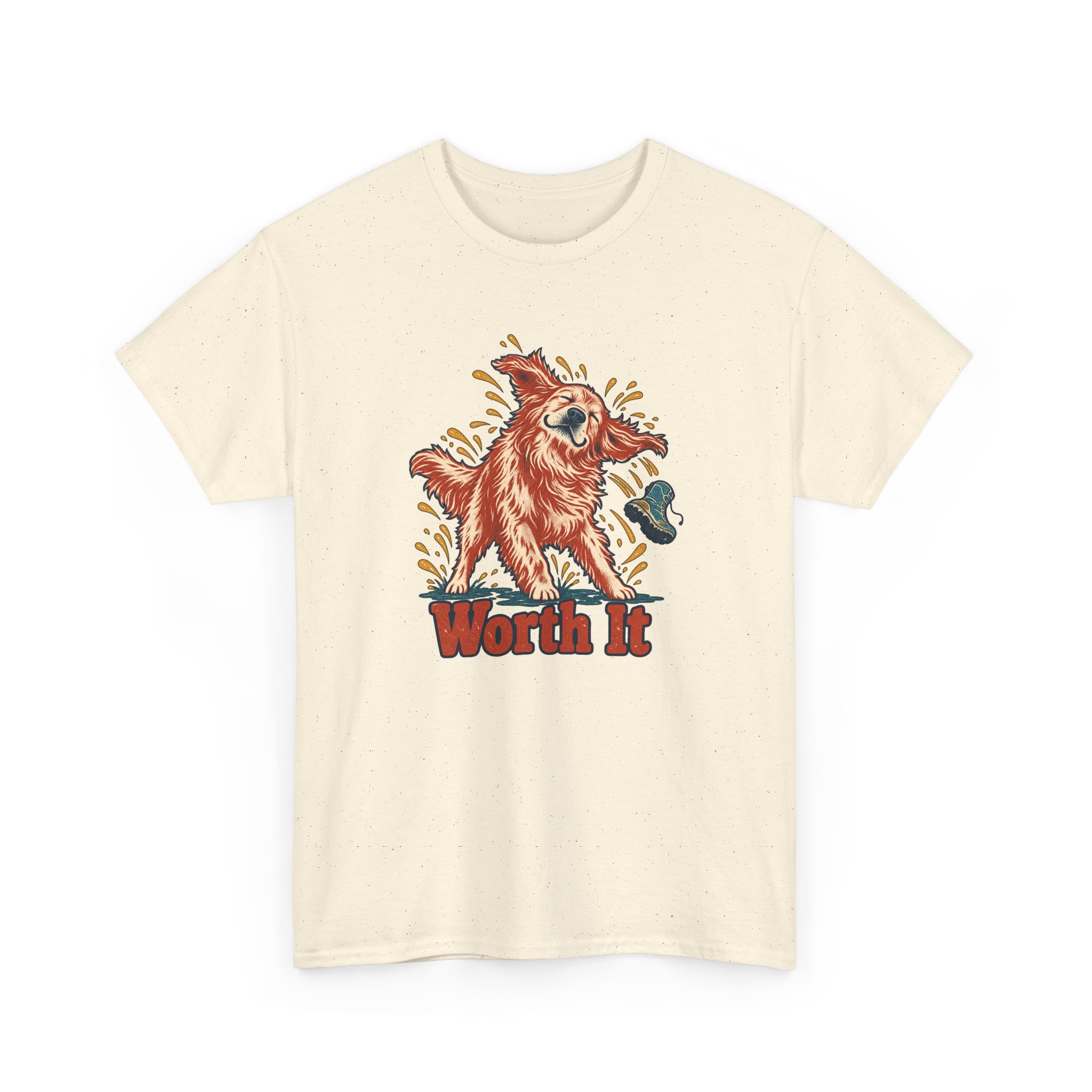 Wet Shake, Mud Boot T-Shirt — White - Image 3