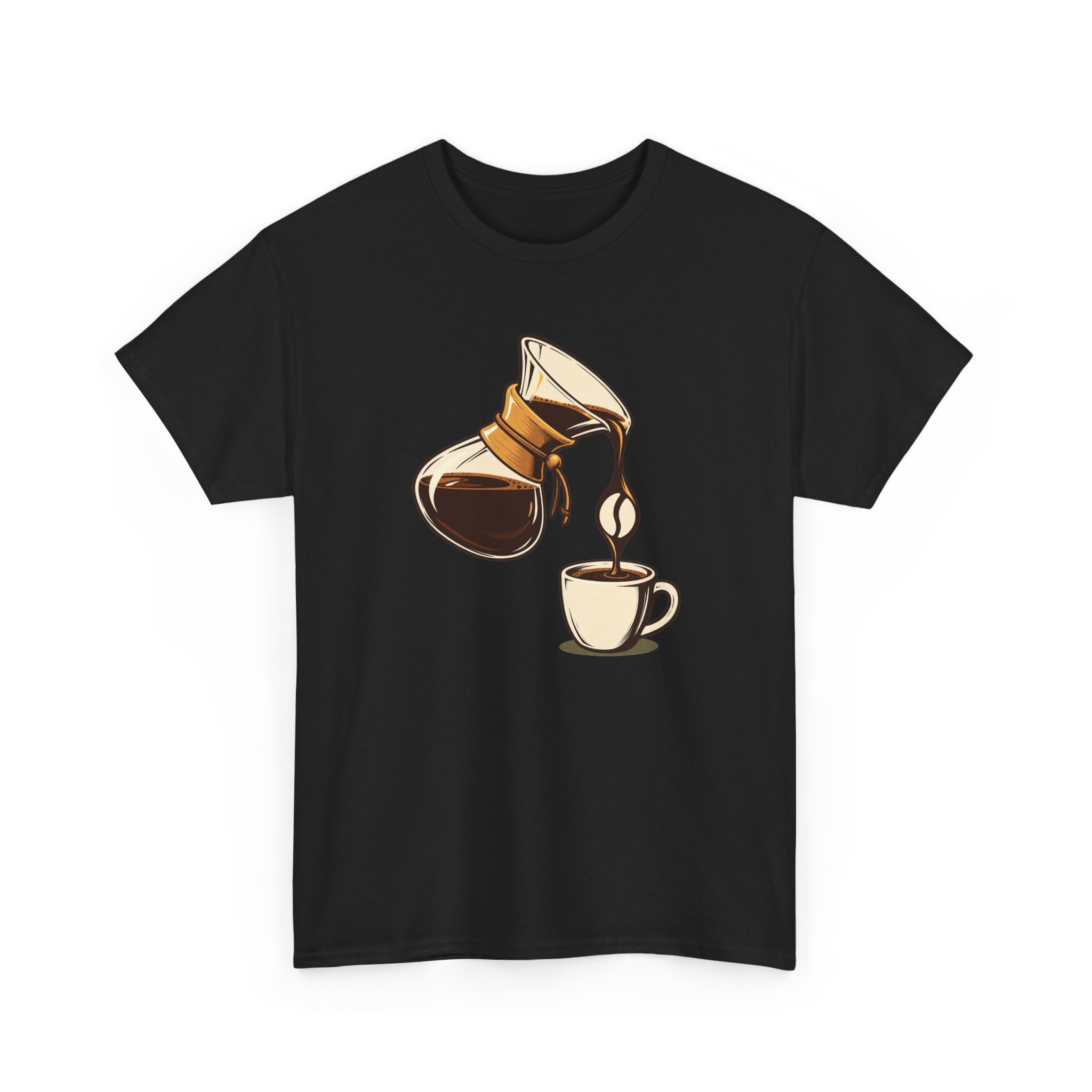 Pour-Over Negative T-Shirt — Schwarz