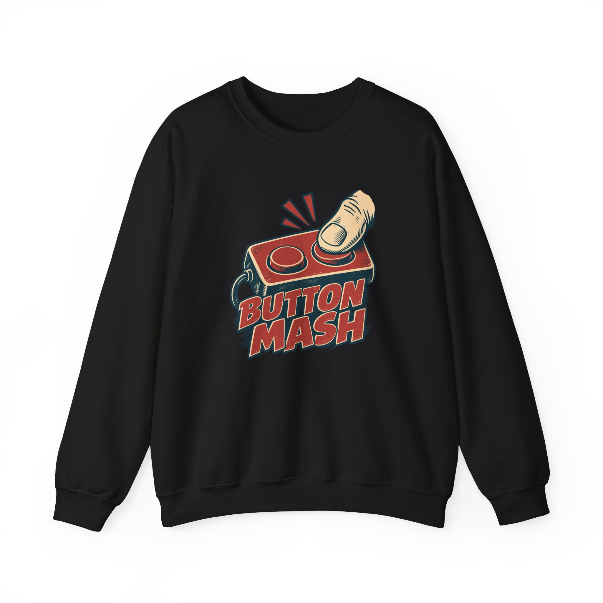 Button Mash Relief Sweatshirt — Black