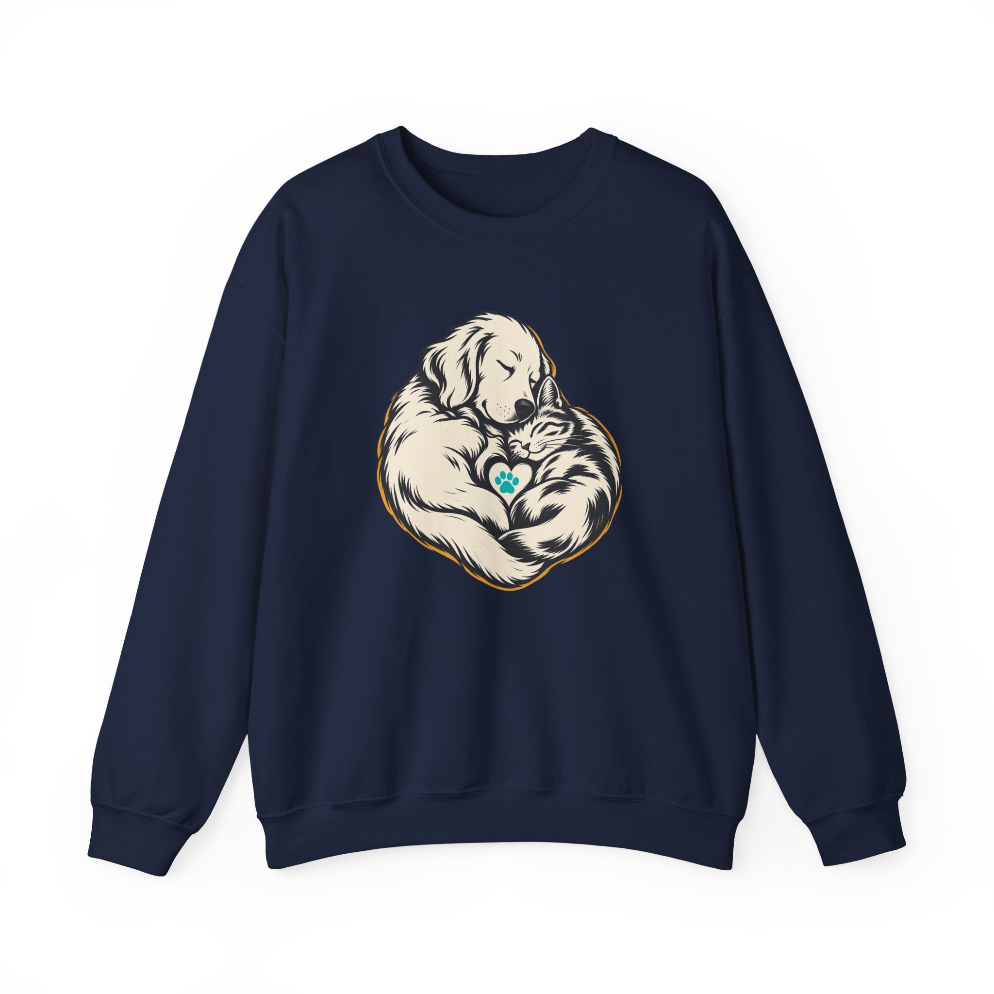 Heartful Pair Sweatshirt — Black – Image 3