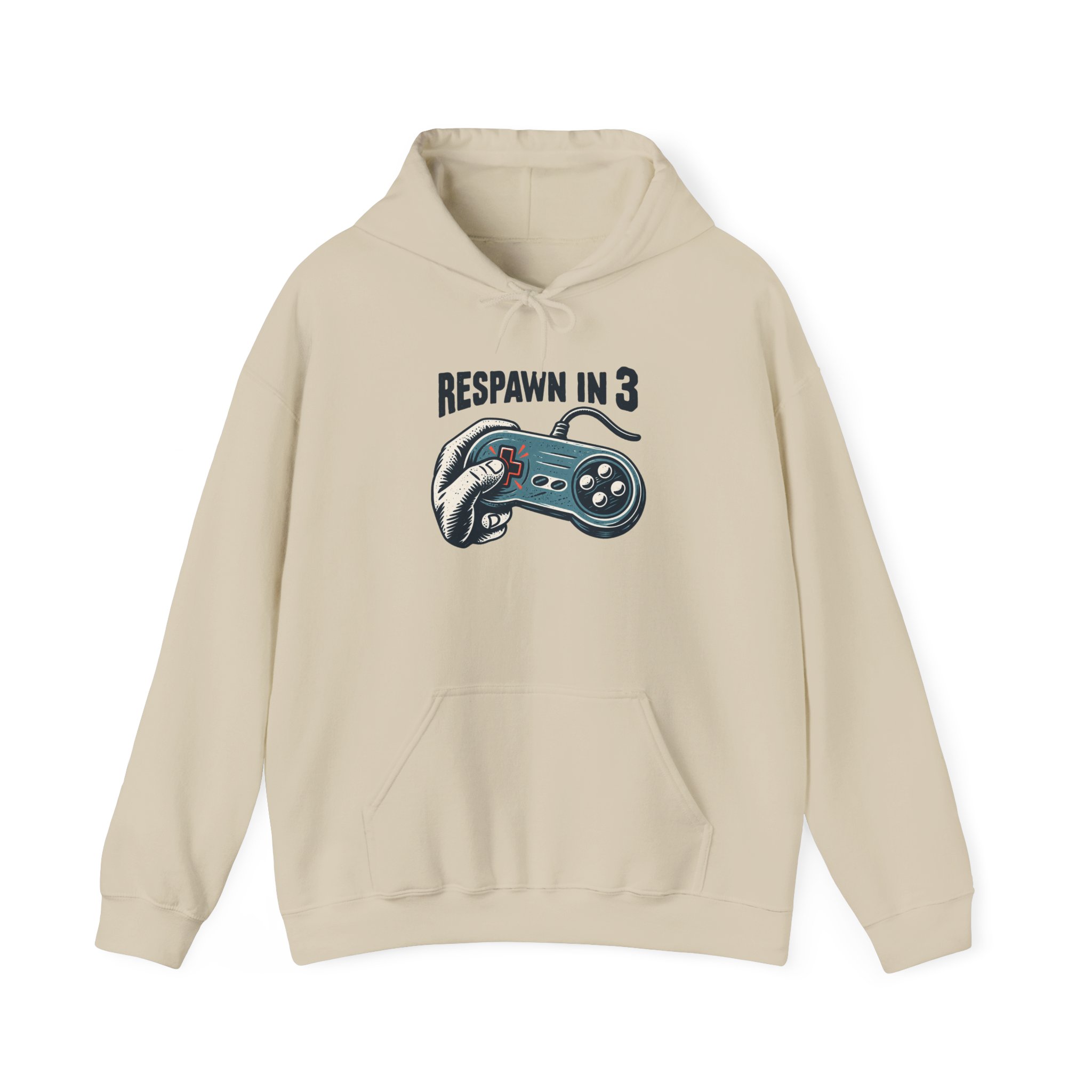 Respawn in 3 Hoodie — White – Image 4