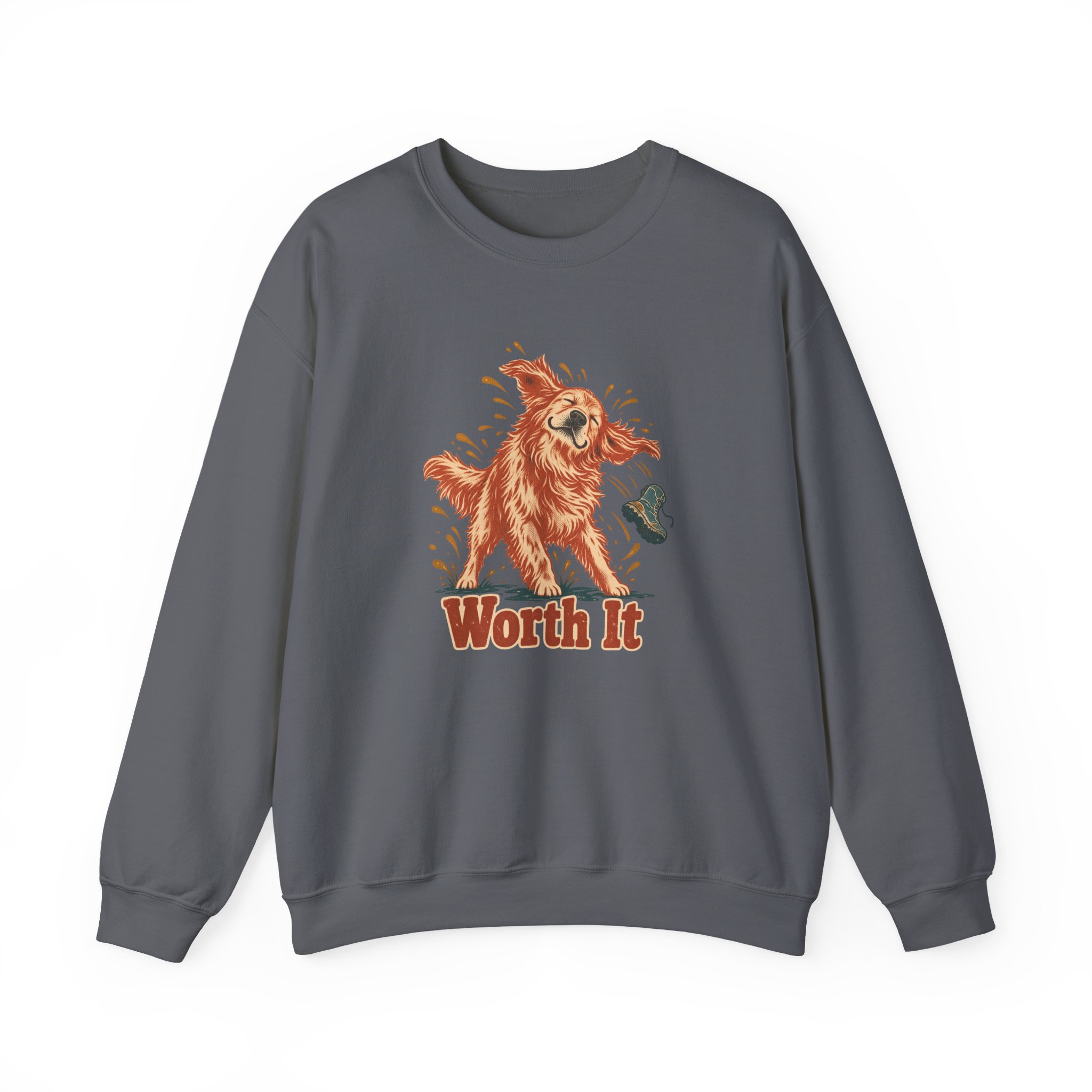 Wet Shake, Mud Boot Sweatshirt — Black - Image 2
