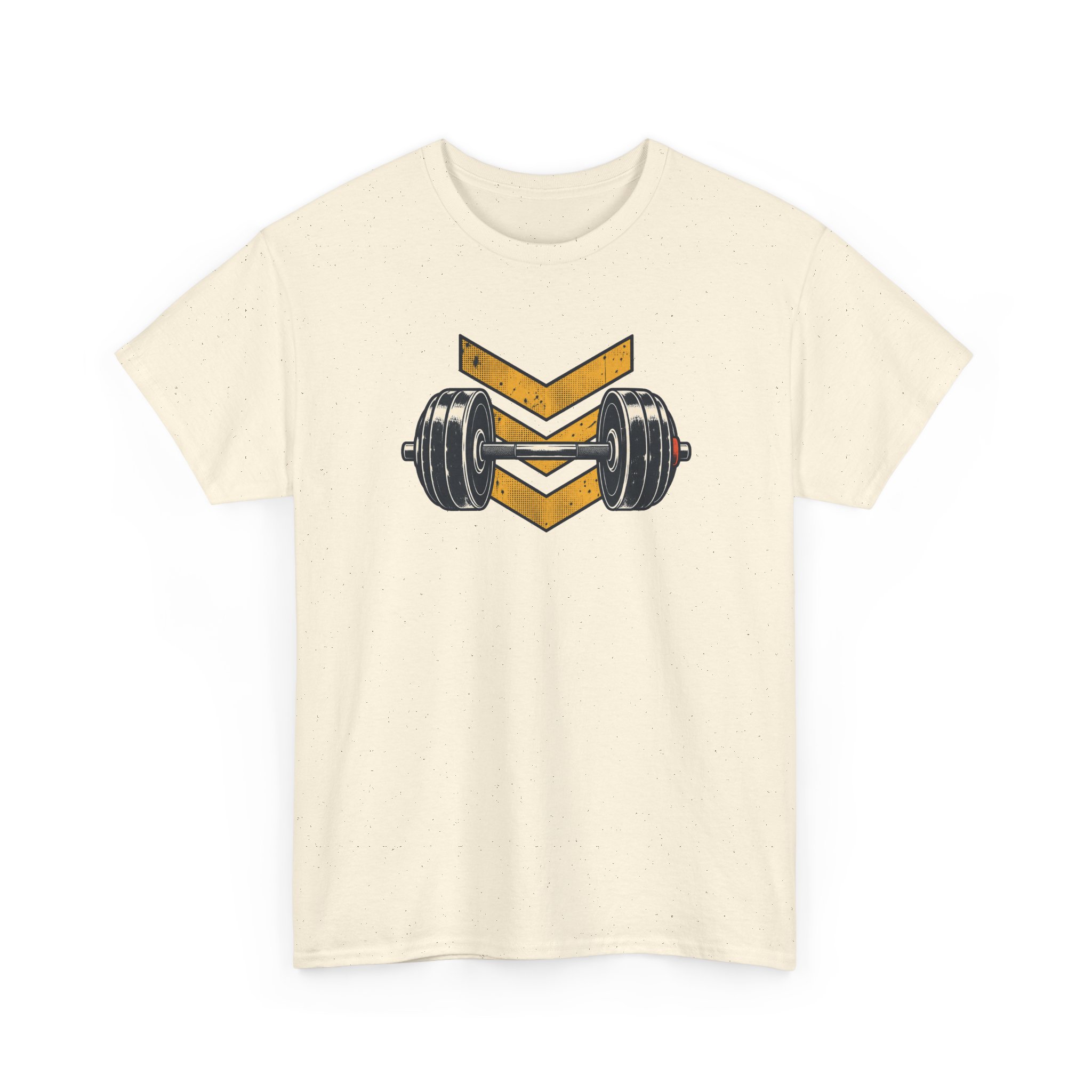 Retro Barbell Emblem T-Shirt — White – Bild 3