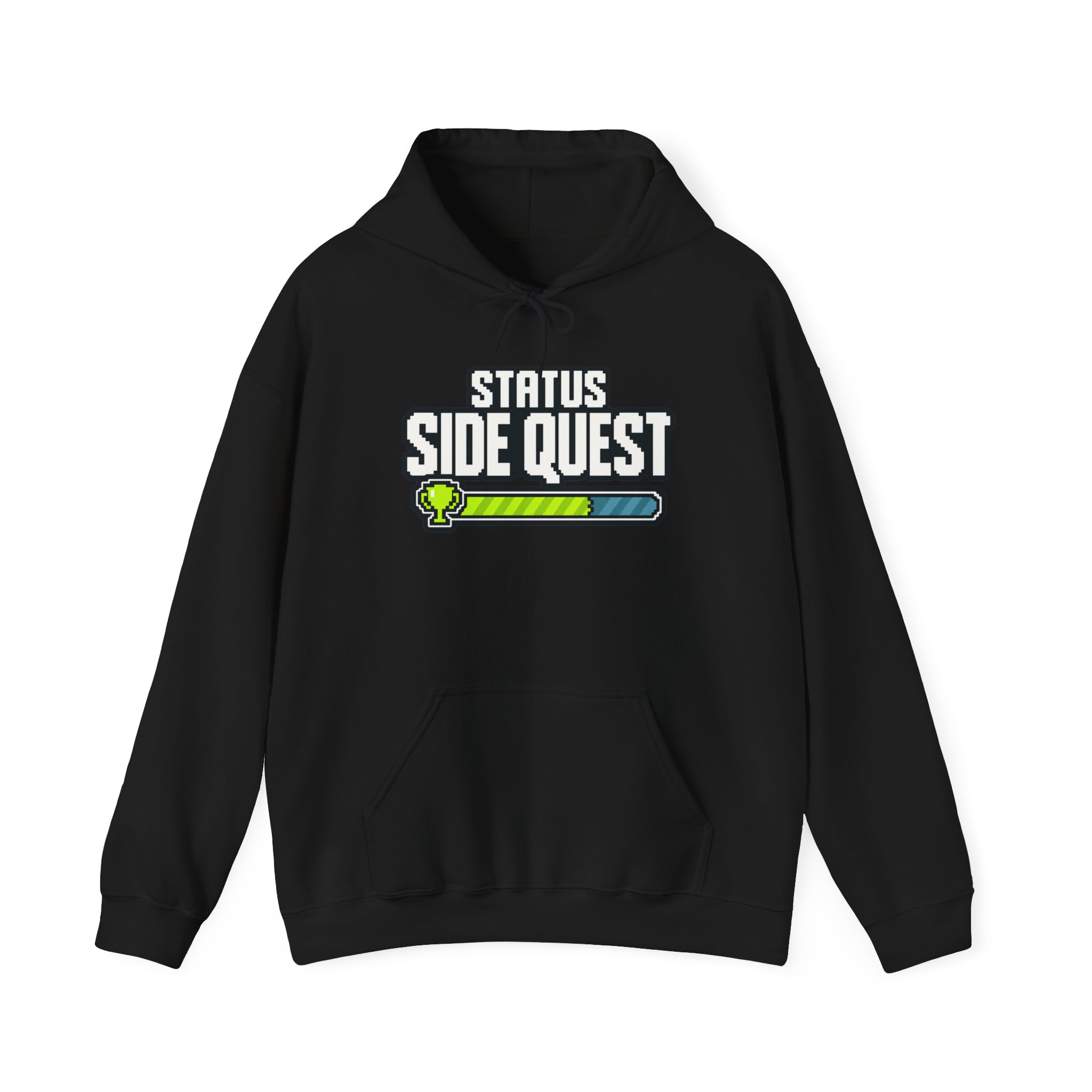 Side Quest Progress Hoodie — Schwarz