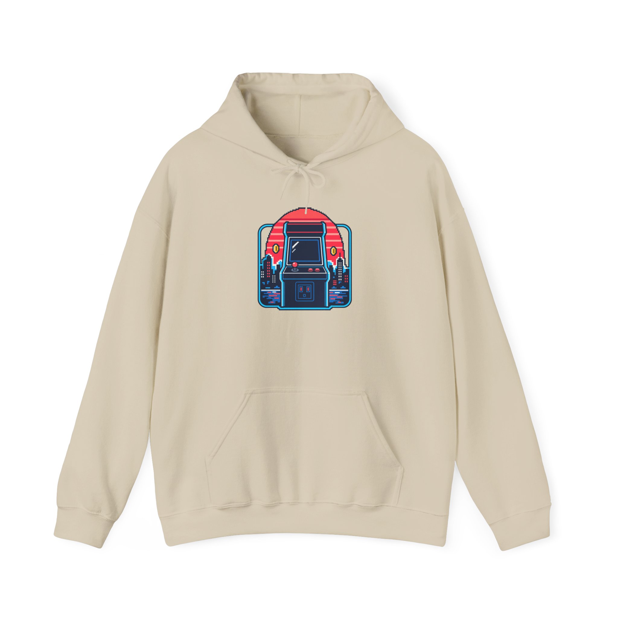 Neon Arcade Night Hoodie — White – Bild 4