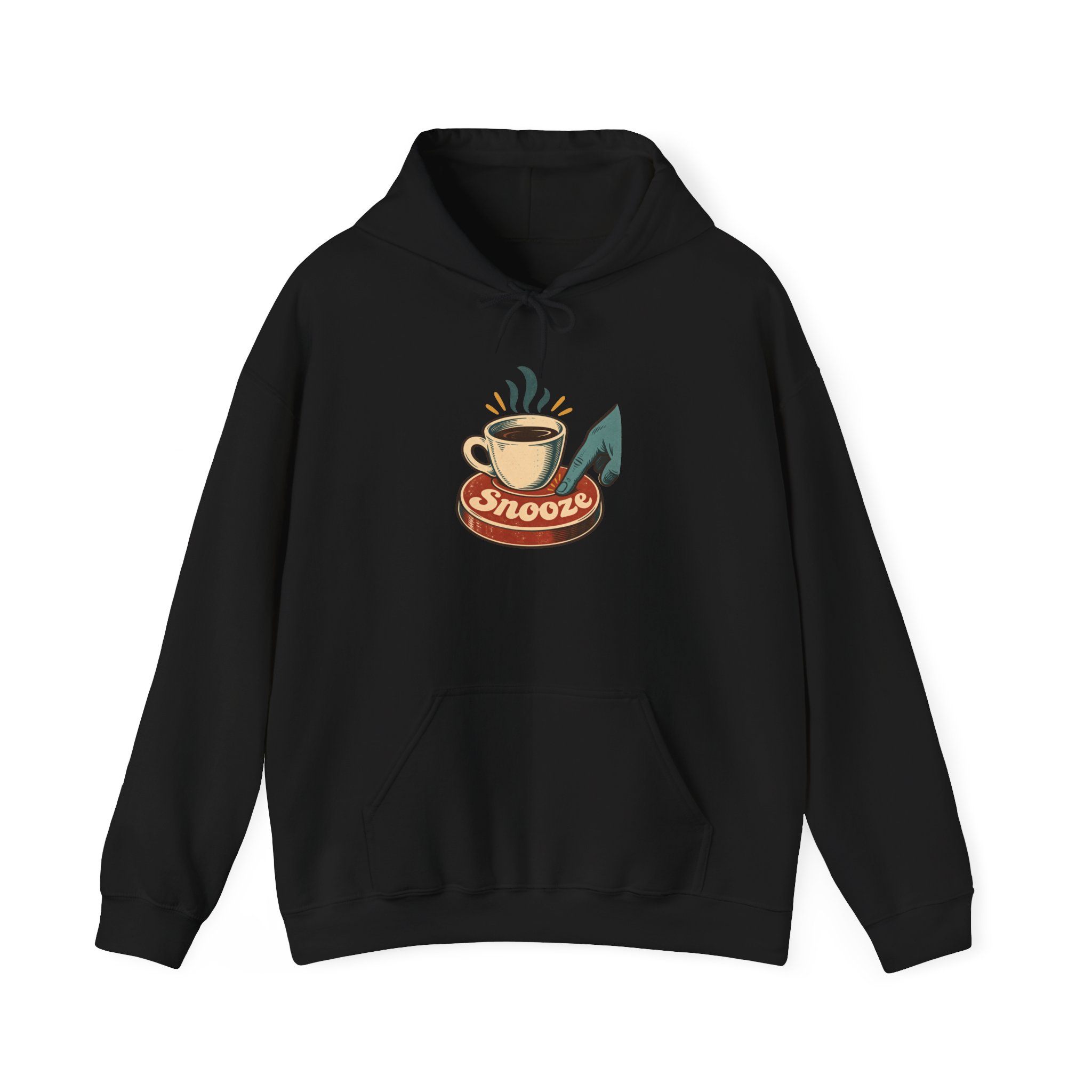 Sweat à capuche Snooze Button Espresso — Noir