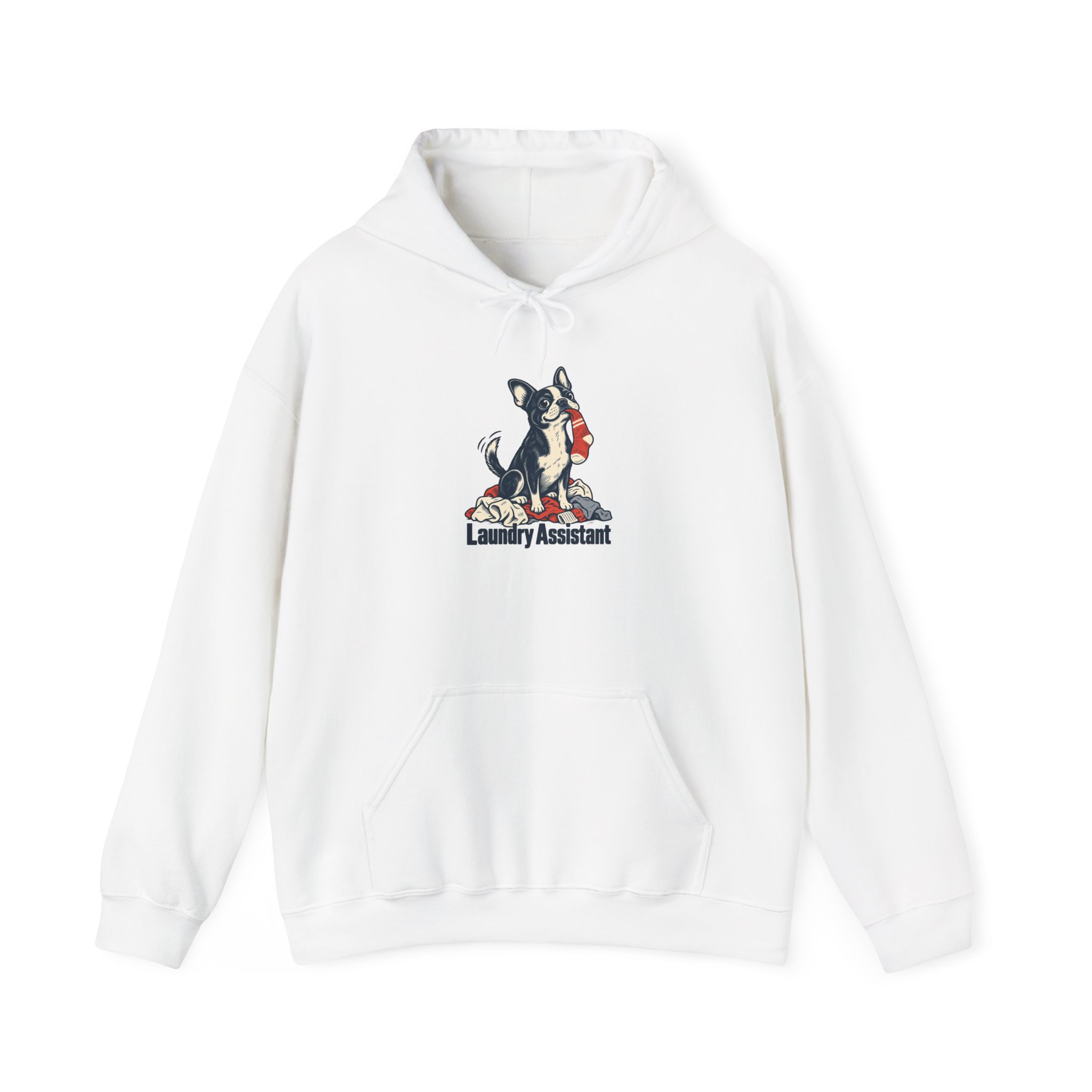Sweat à capuche Laundry Assistant — Blanc