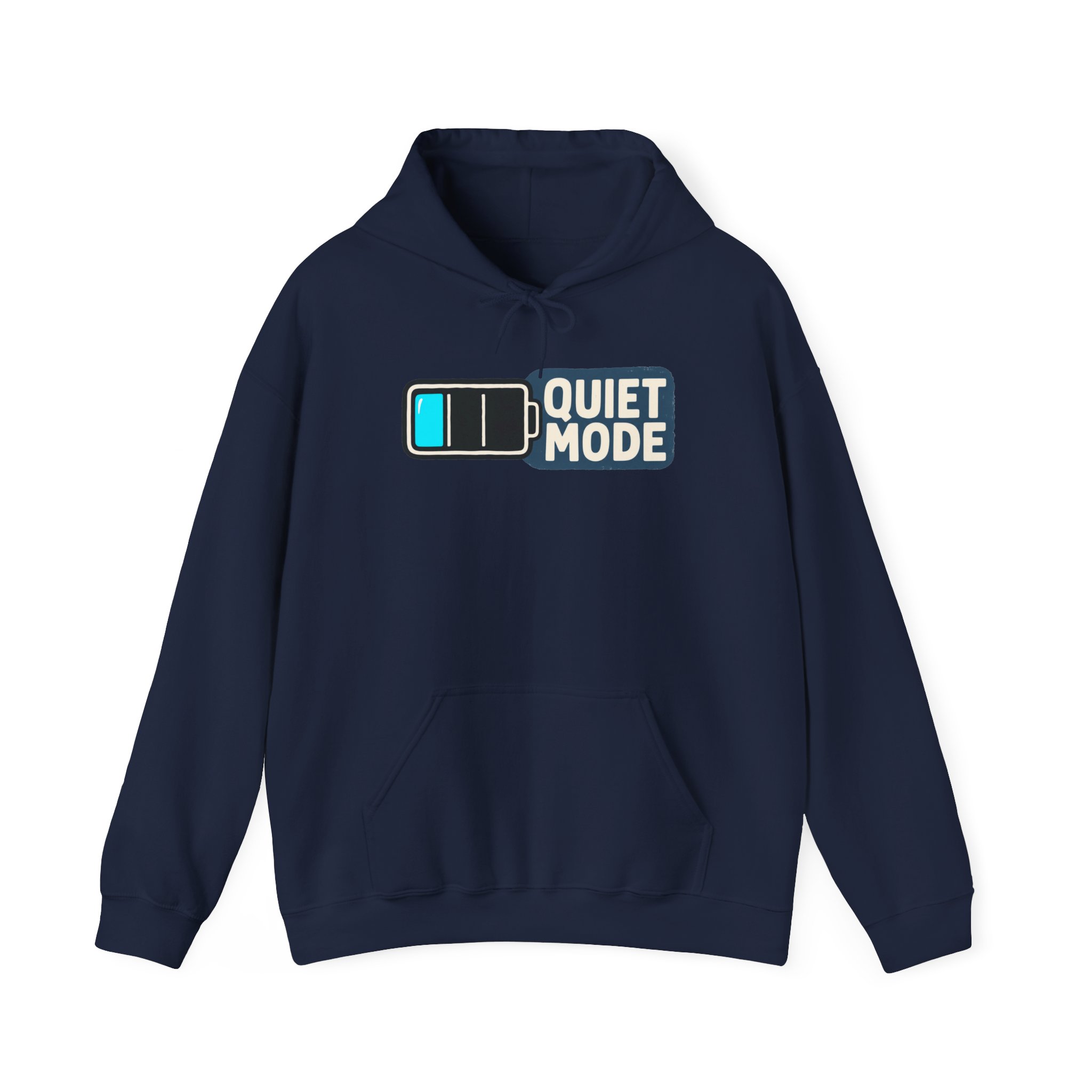Quiet Mode Hoodie — Black – Image 3