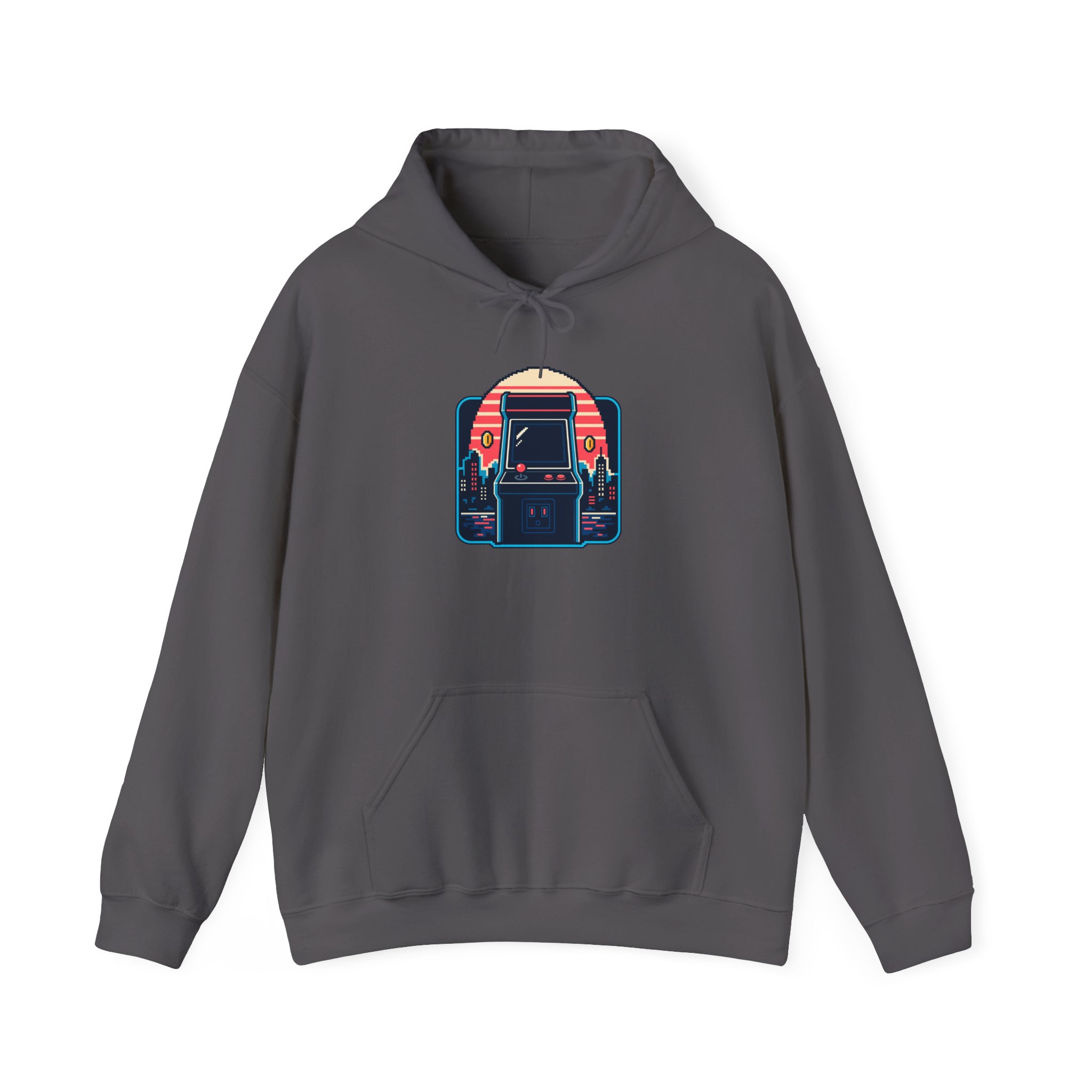 Neon Arcade Night Hoodie — Black – Bild 2