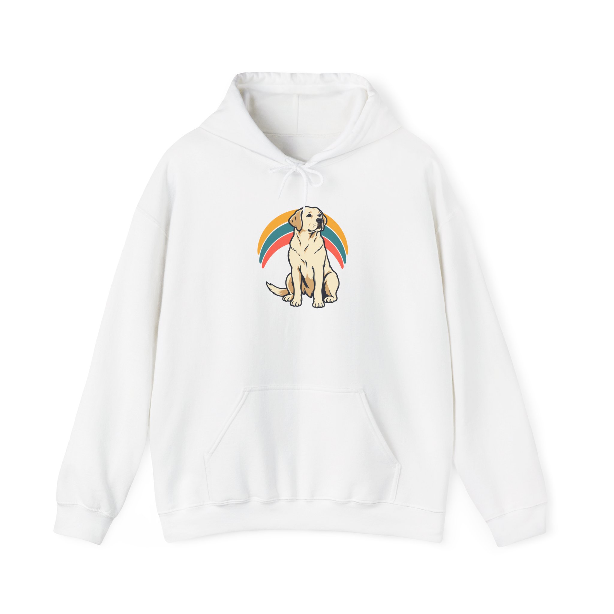 Sweat à capuche Retro Pup Halo — Blanc