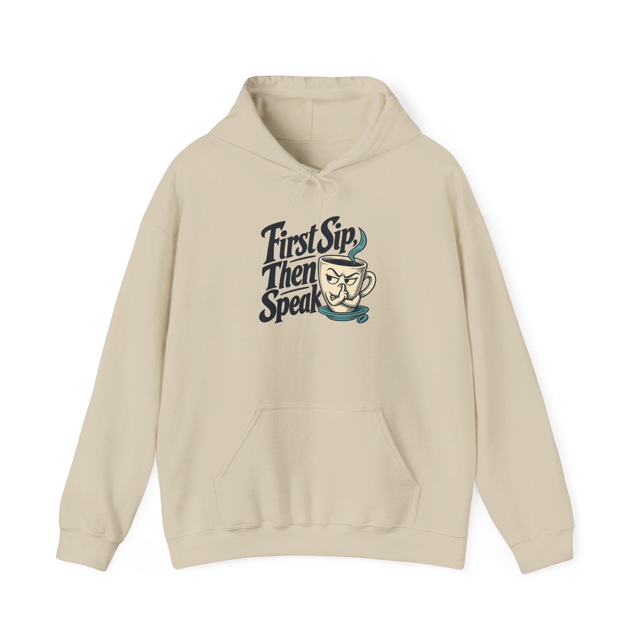 First Sip, Then Speak Hoodie — White - Image 4