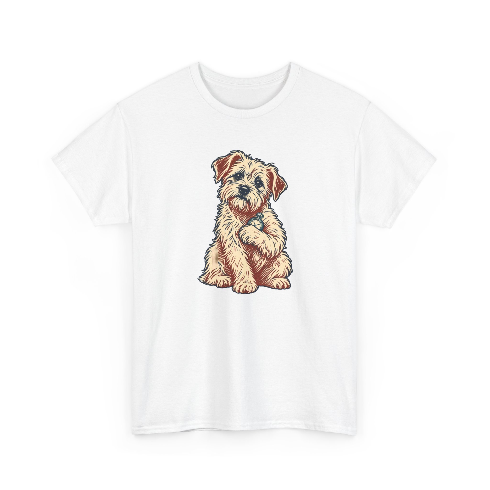 T-shirt Pocket Watch Dog — Blanc