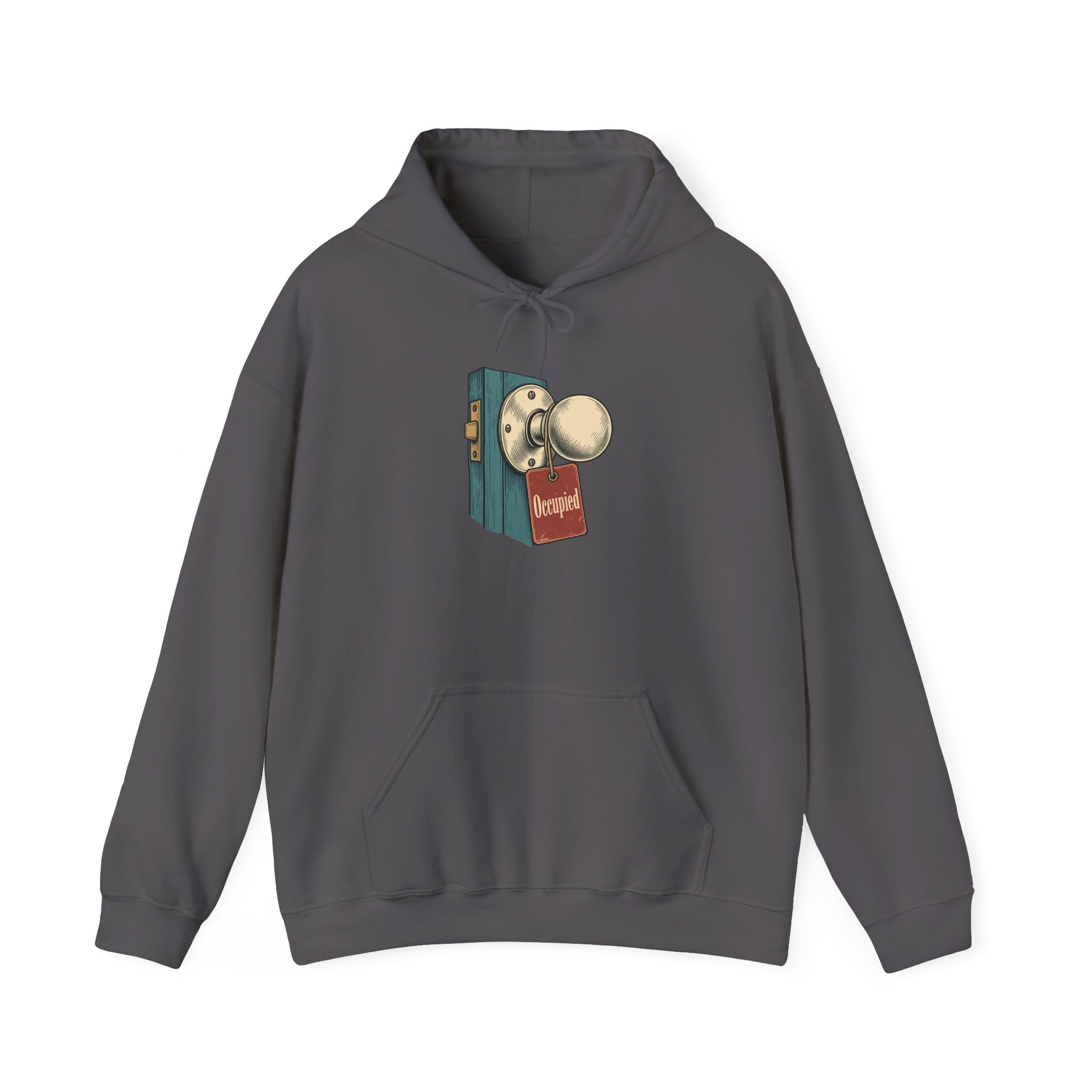 Occupied Door Hoodie — Black - Image 2