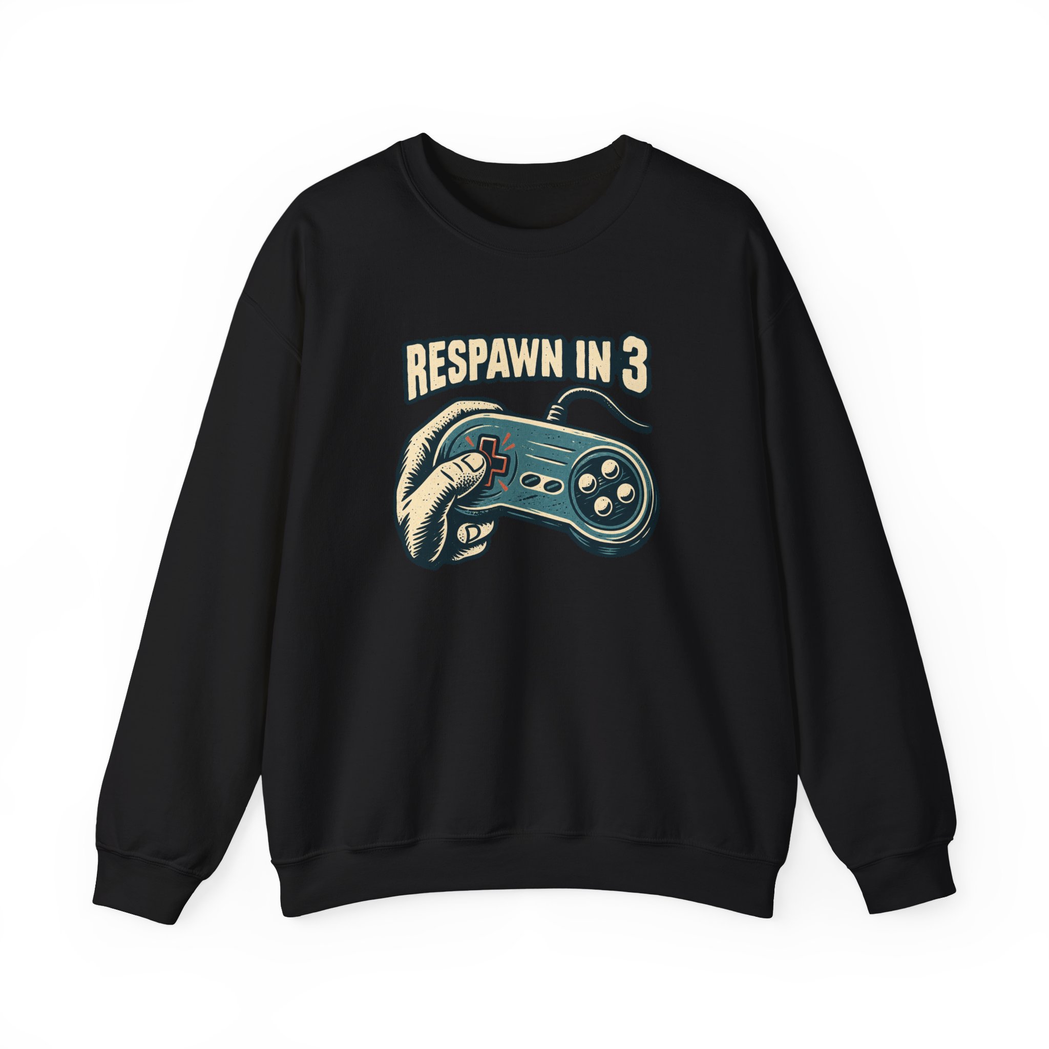 Respawn in 3 Sweatshirt — Schwarz