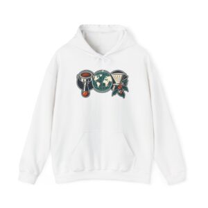 Sweat à capuche Coffee Codex Trio — Blanc