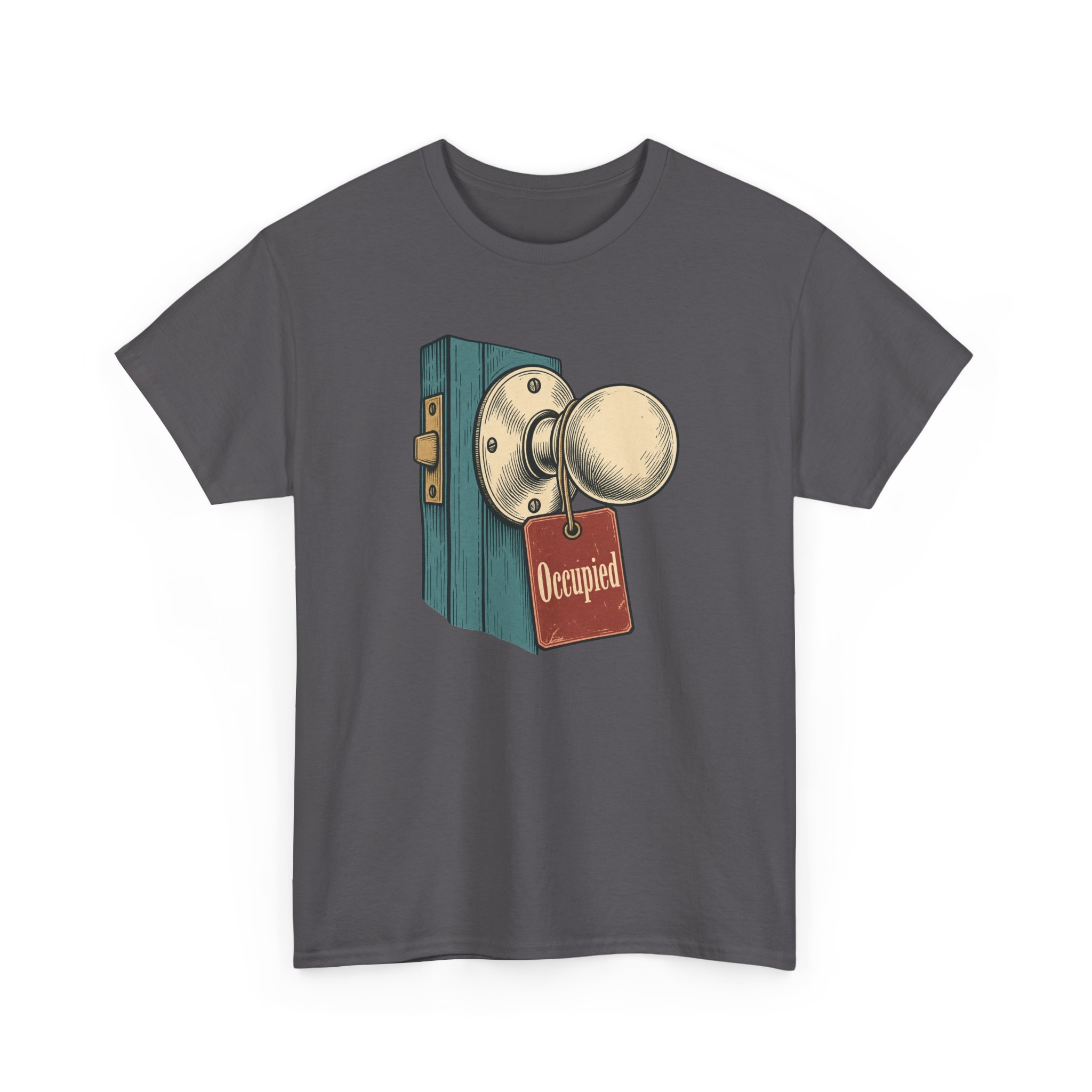 Occupied Door T-Shirt — Black - Image 2