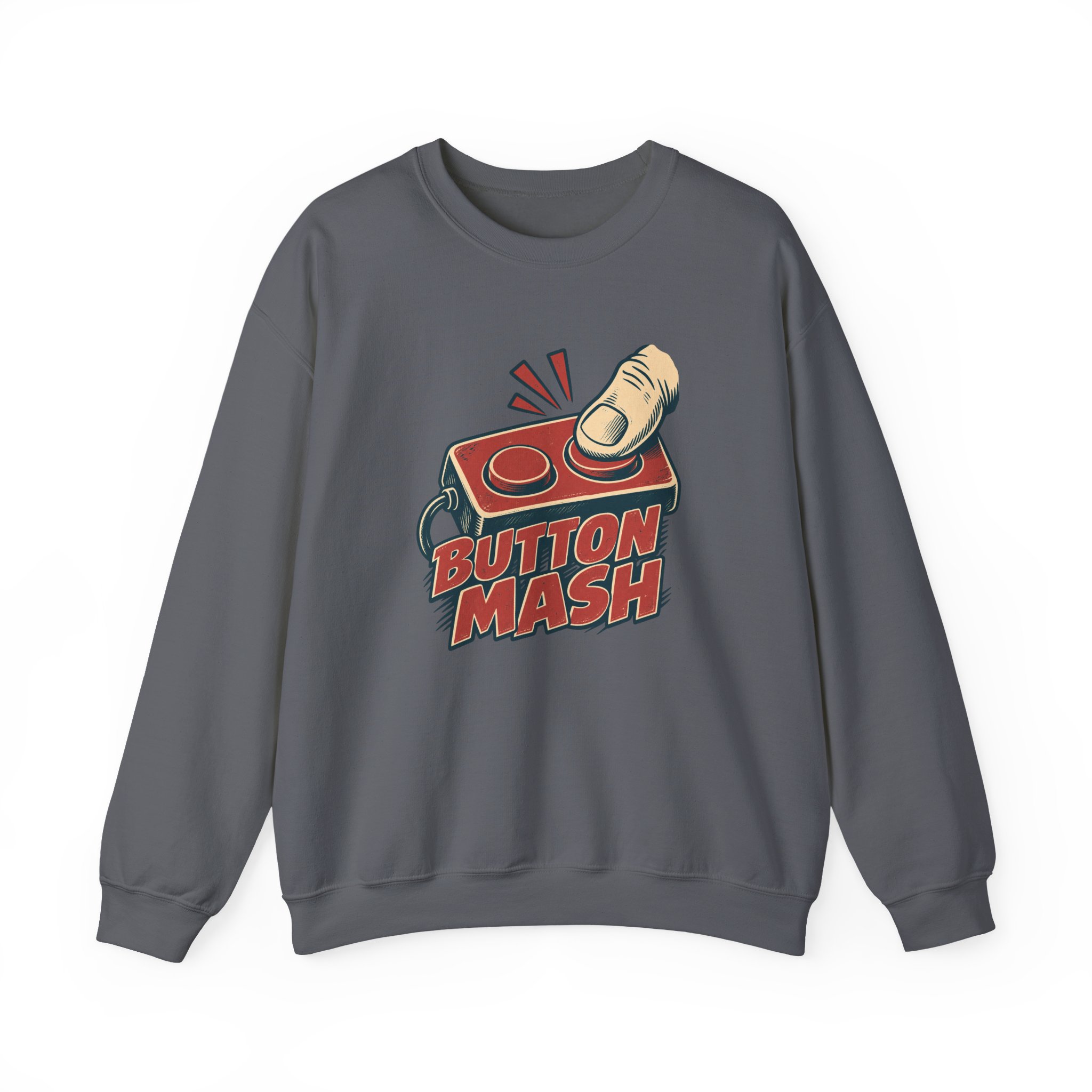 Button Mash Relief Sweatshirt — Black - Image 2